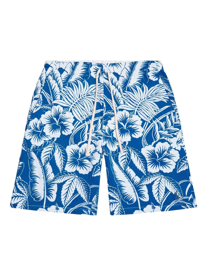 tropical-print cotton shorts 1