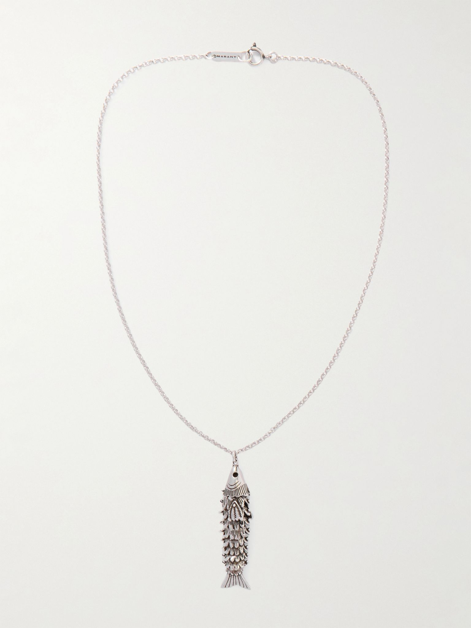 Silver-Tone Pendant Necklace Silver - 1