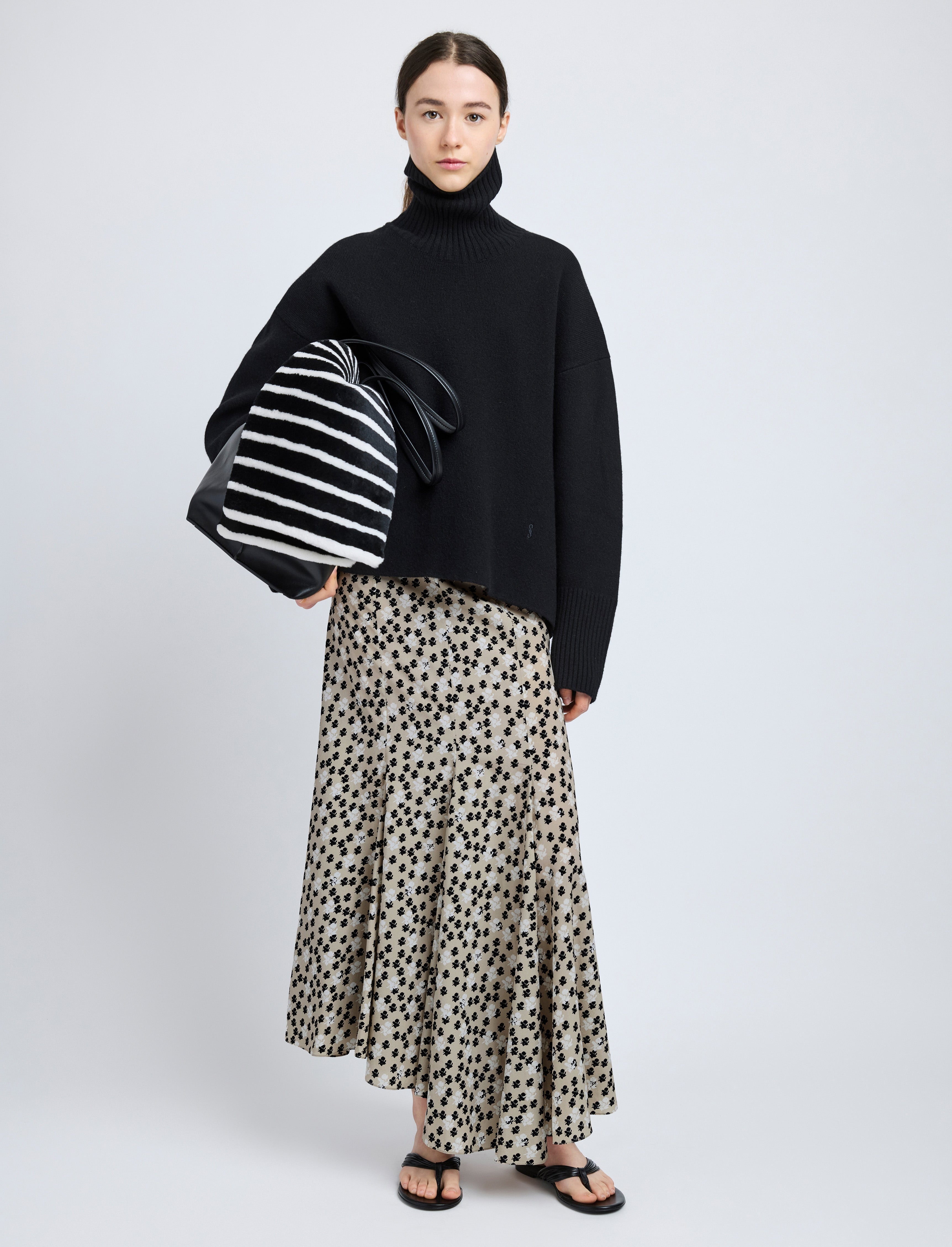 Joelle Skirt in Printed Silk Viscose - 2