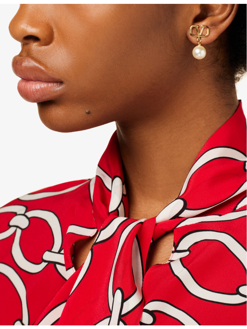 VLOGO brass and pearl earrings - 2