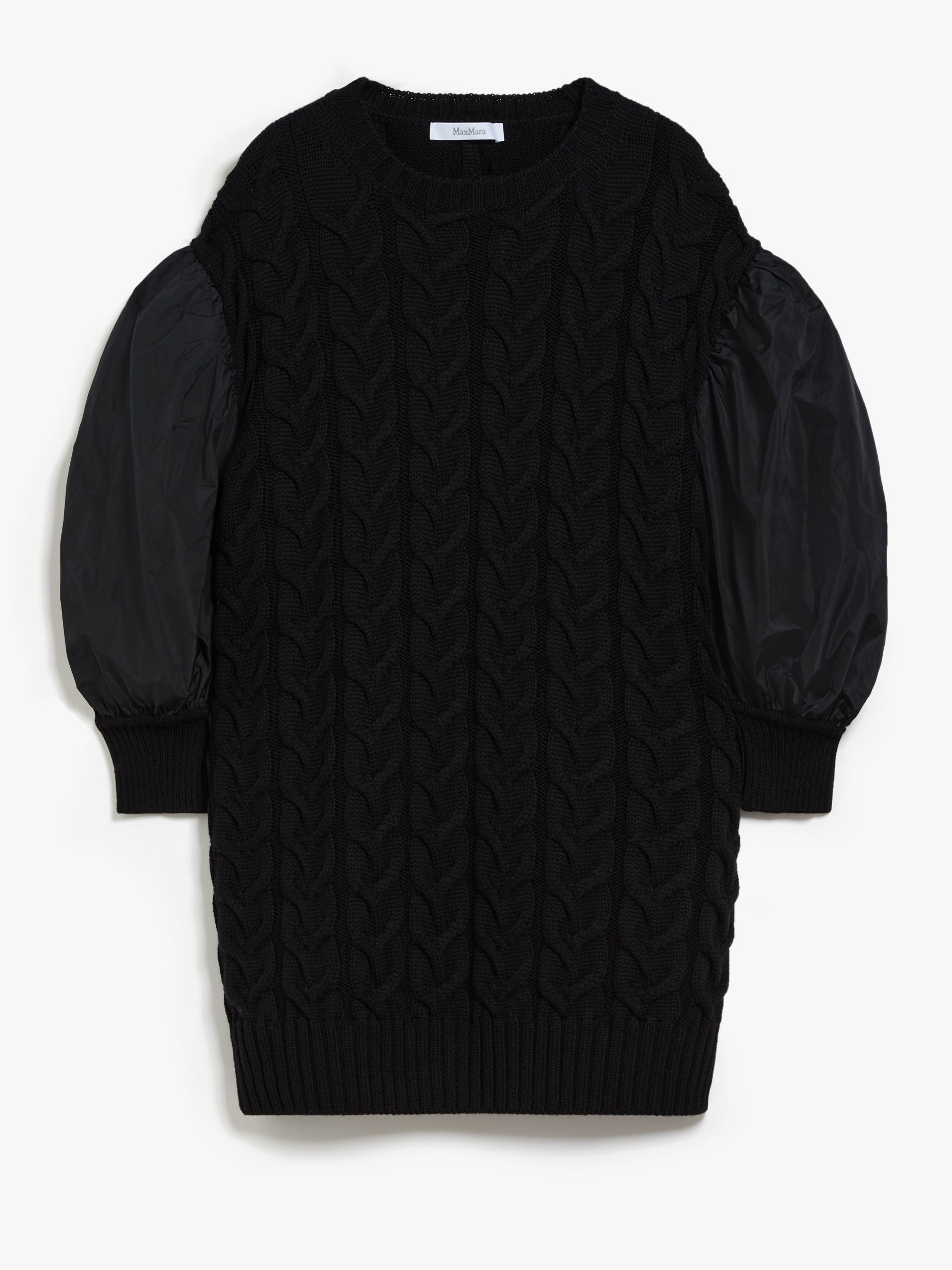 ANCELLA Wool dress with balloon sleeves - 1
