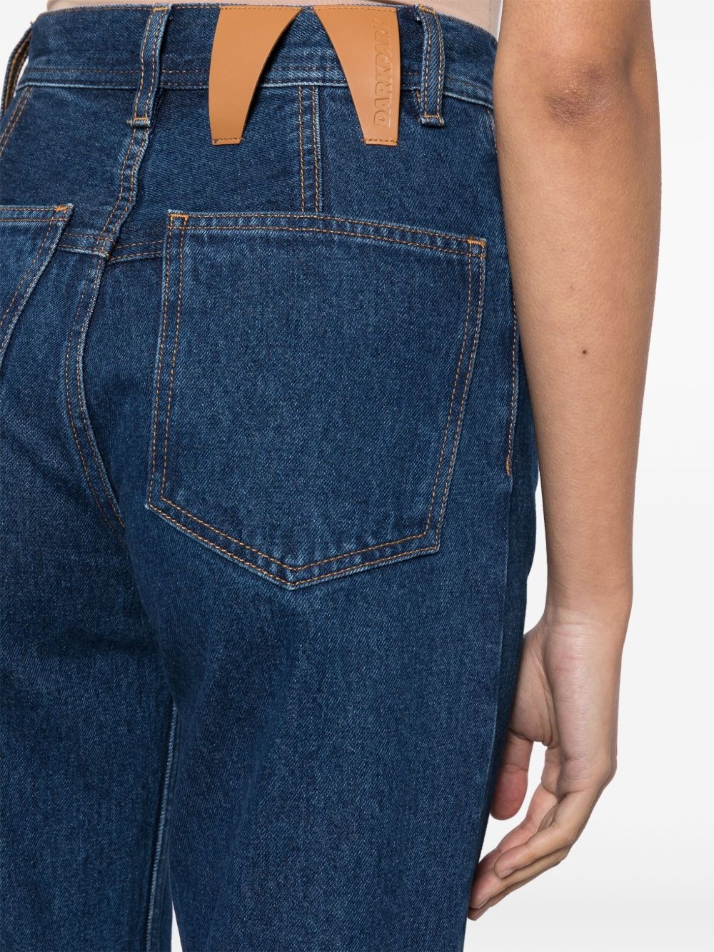 creased straight jeans - 5