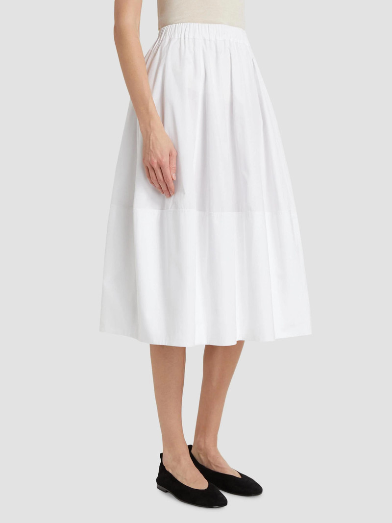 Women's Bubble tton Poplin Skirt - White 4