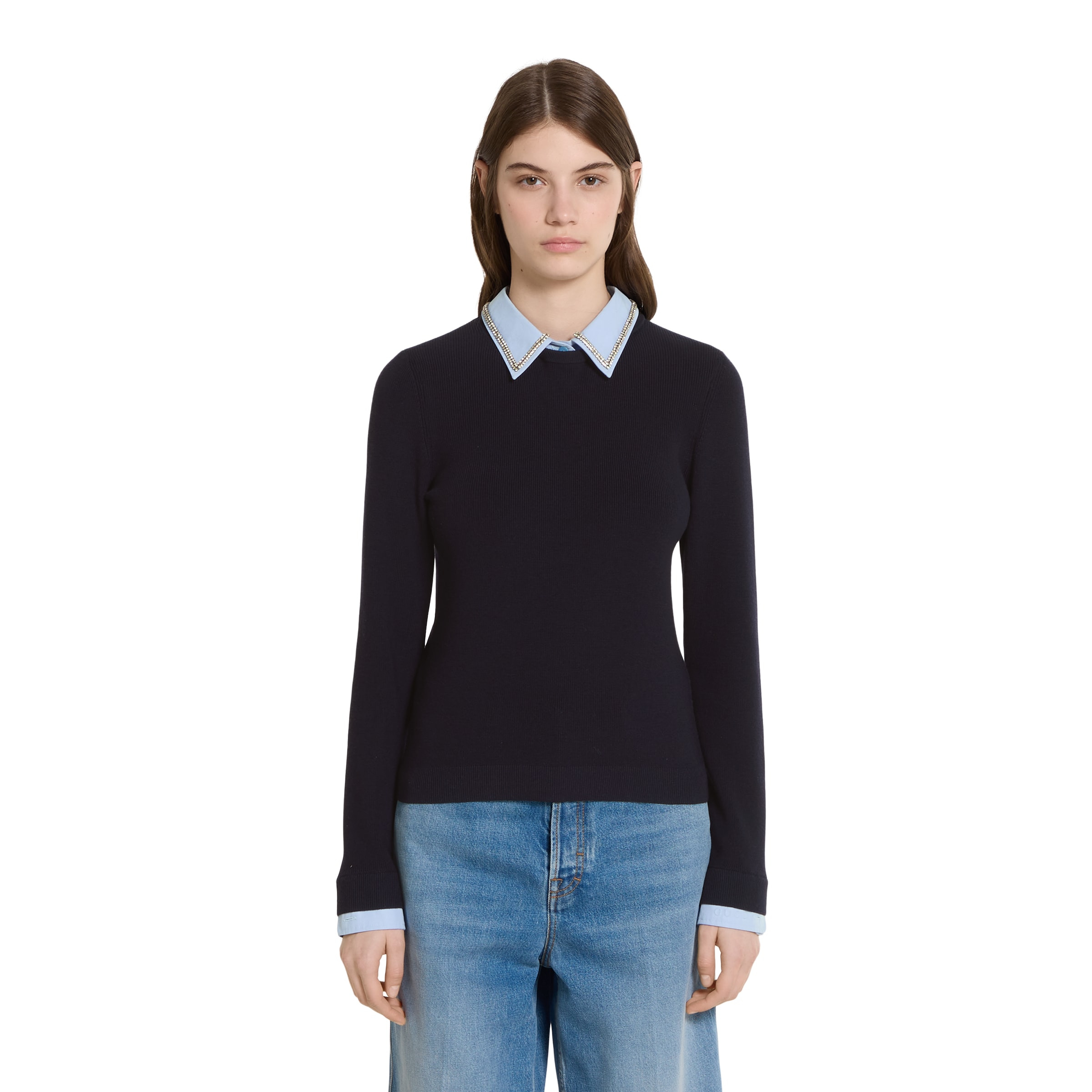 Wool sweater with embroidery - 3