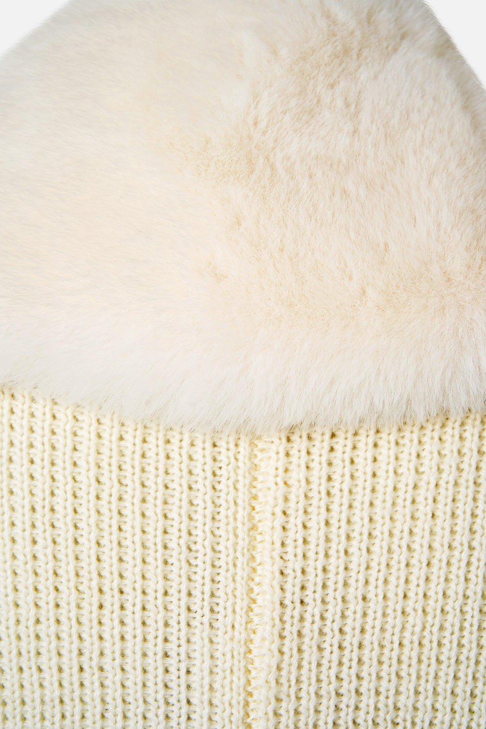 KNIT RELAXED LAYER WITH FAUX FUR - 7
