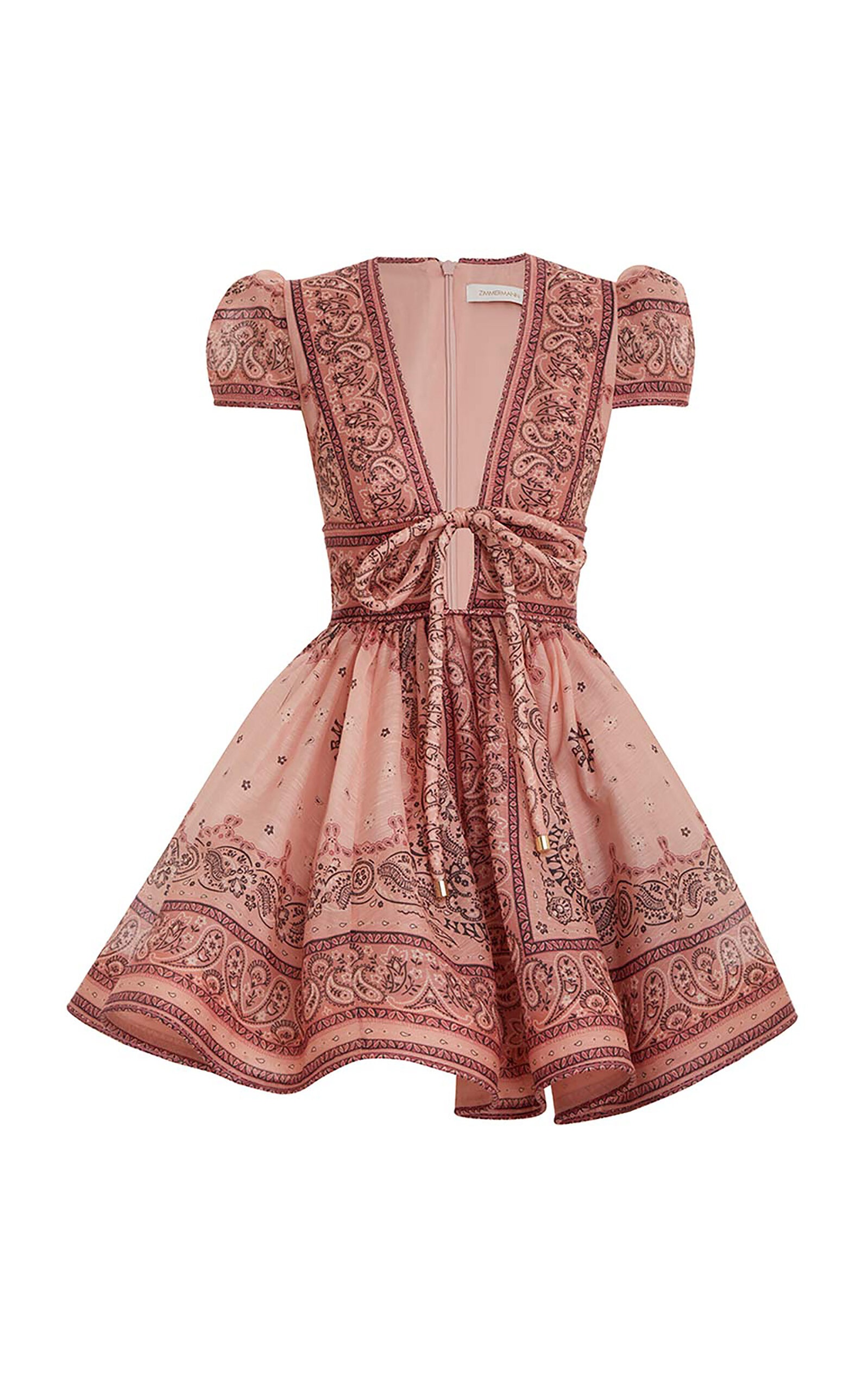 Matchmaker Structured Linen-Silk Mini Dress pink - 1