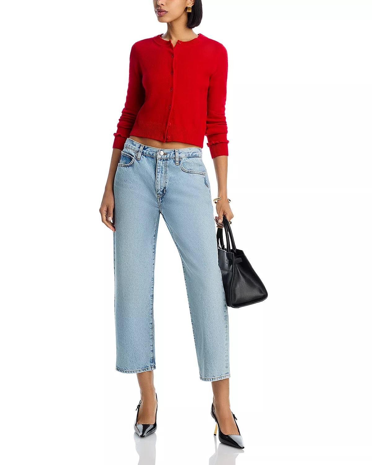 The Hang High Rise Ankle Straight Jeans in Johanna - 2
