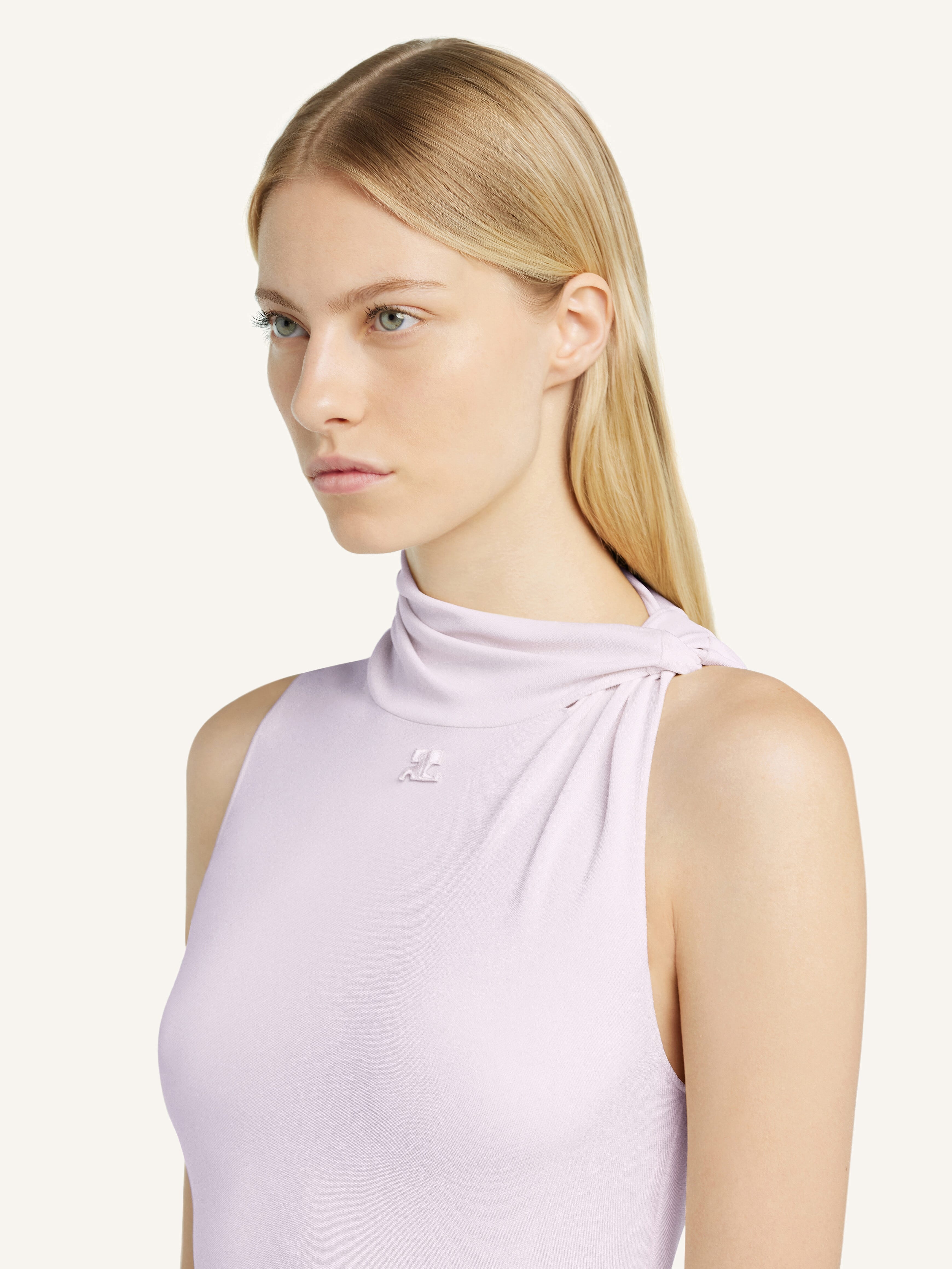DRAPED SLEEVELESS DRESS - 5