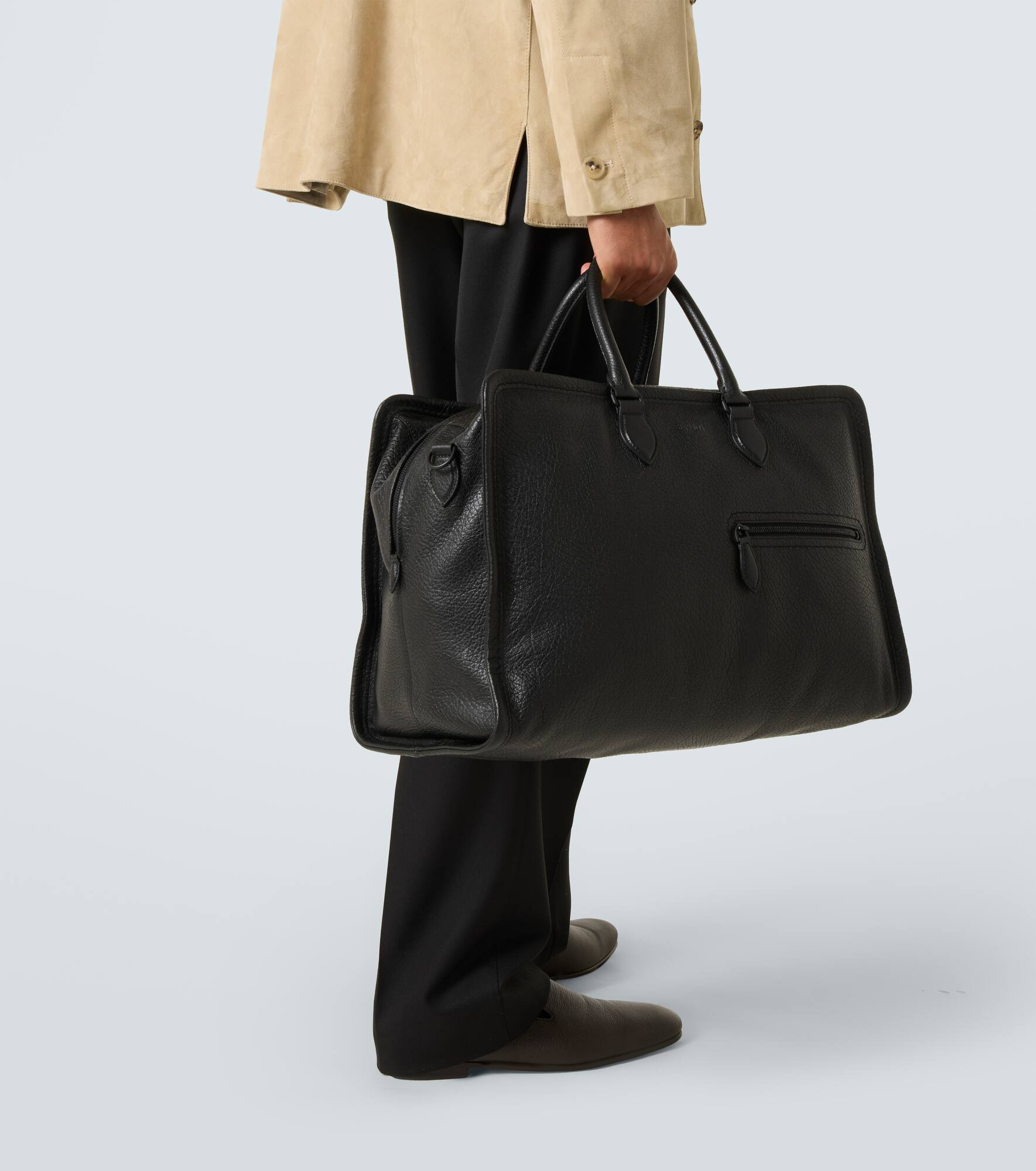 Overnight leather briefcase - 2