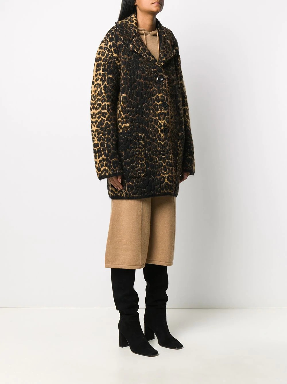 leopard print coat - 3