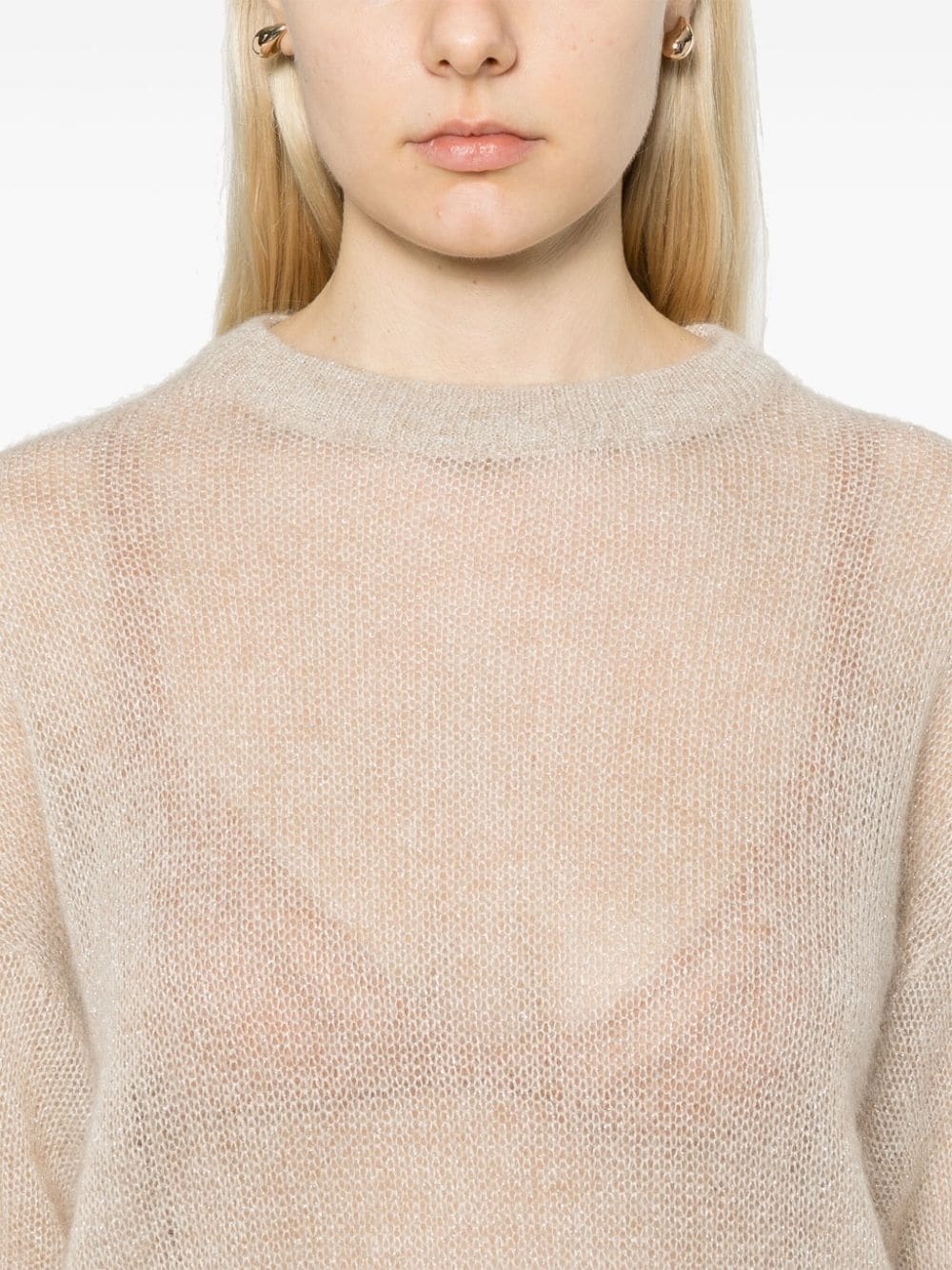 metallic-thread sweater - 5