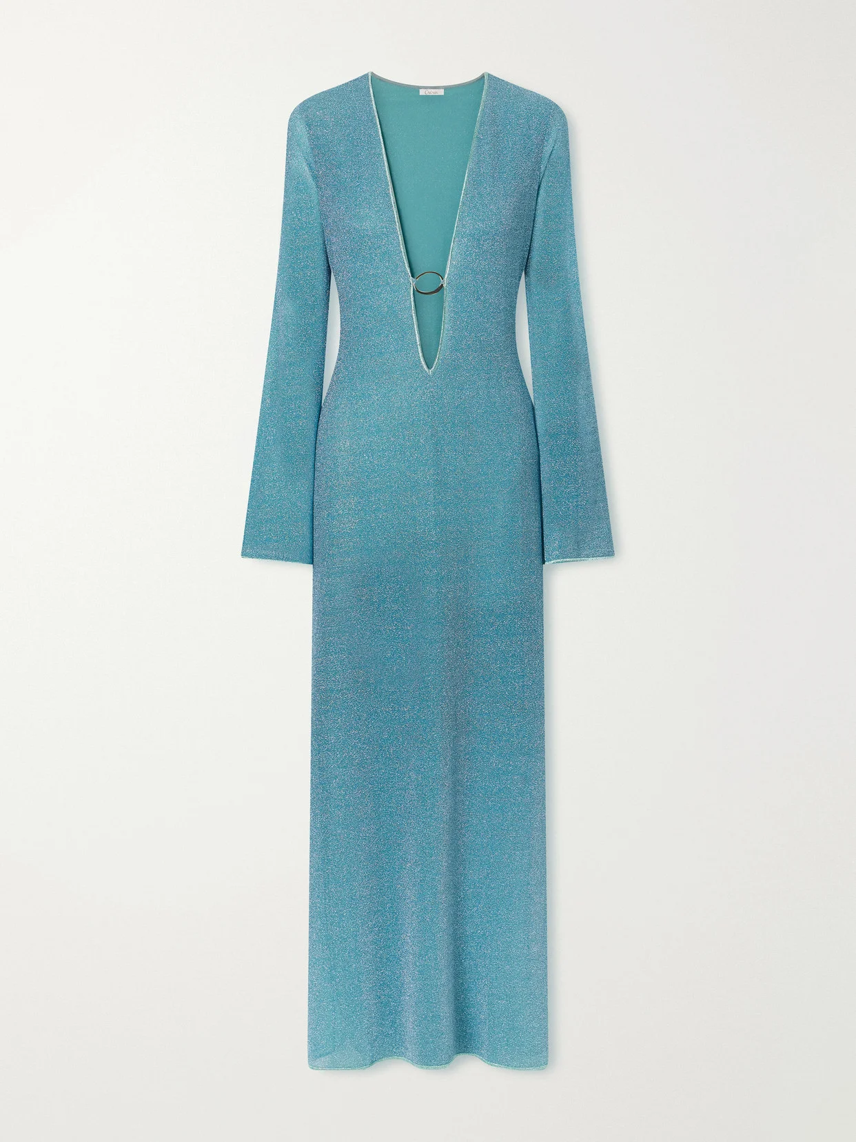 Lumière Metallic Stretch-knit Kaftan - 1