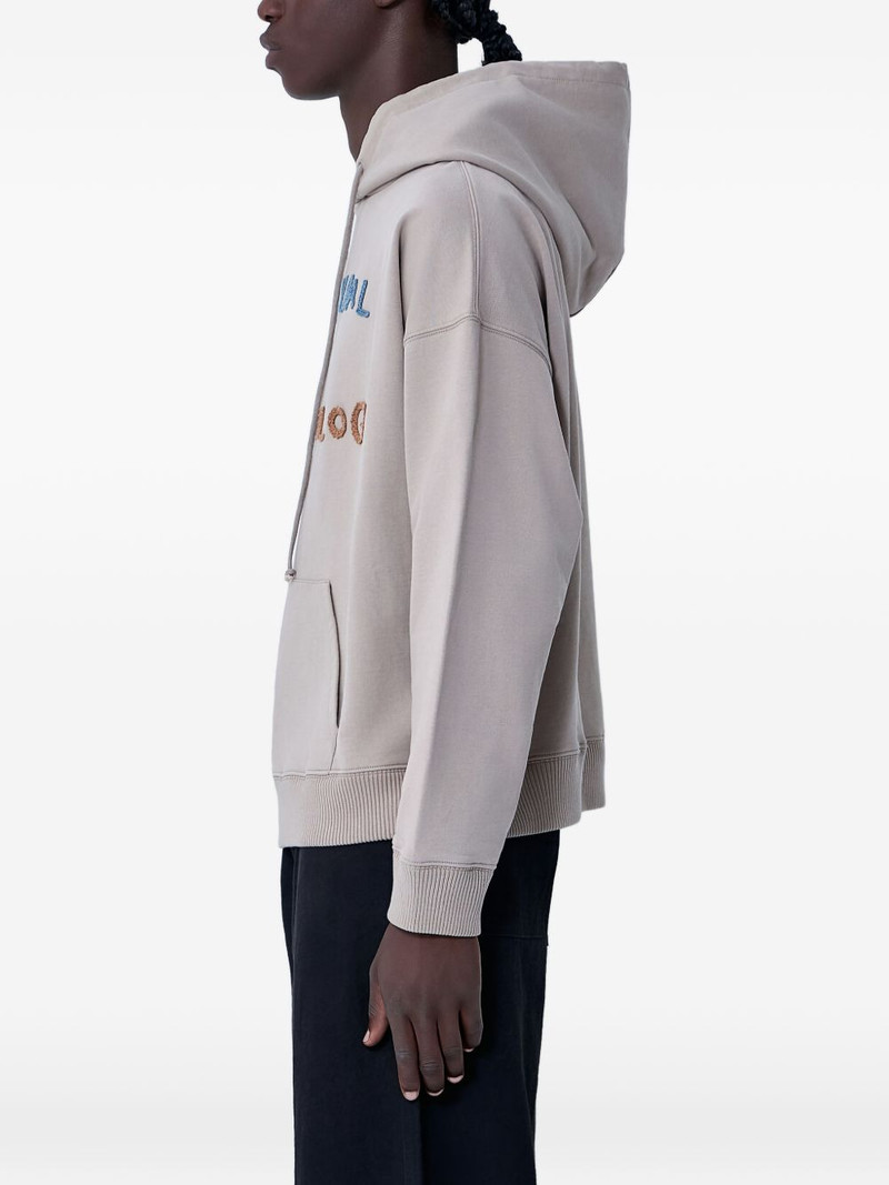 Story mfg. hooded text-motif sweater outlook