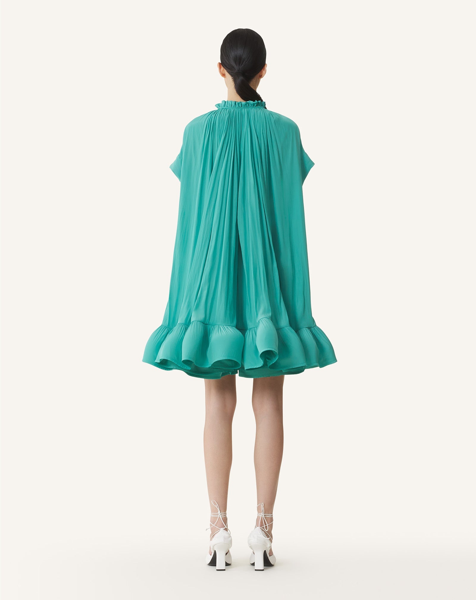 SHORT CHARMEUSE DRESS - 3