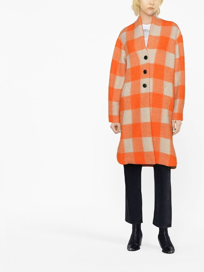 Isabel Marant Étoile Gabriel checked coat outlook