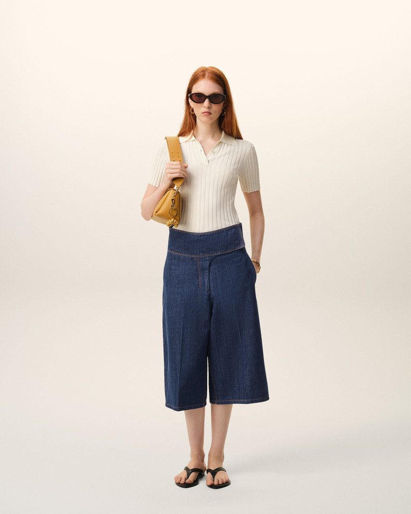 AMI Paris BLUE COTTON WRAPPED BELTED BERMUDA SHORTS outlook