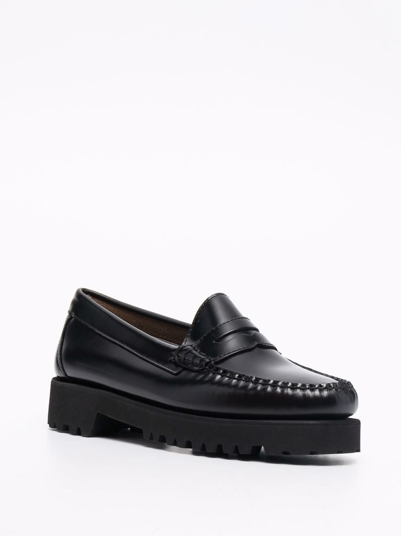 G.H.BASS glossy leather loafers outlook