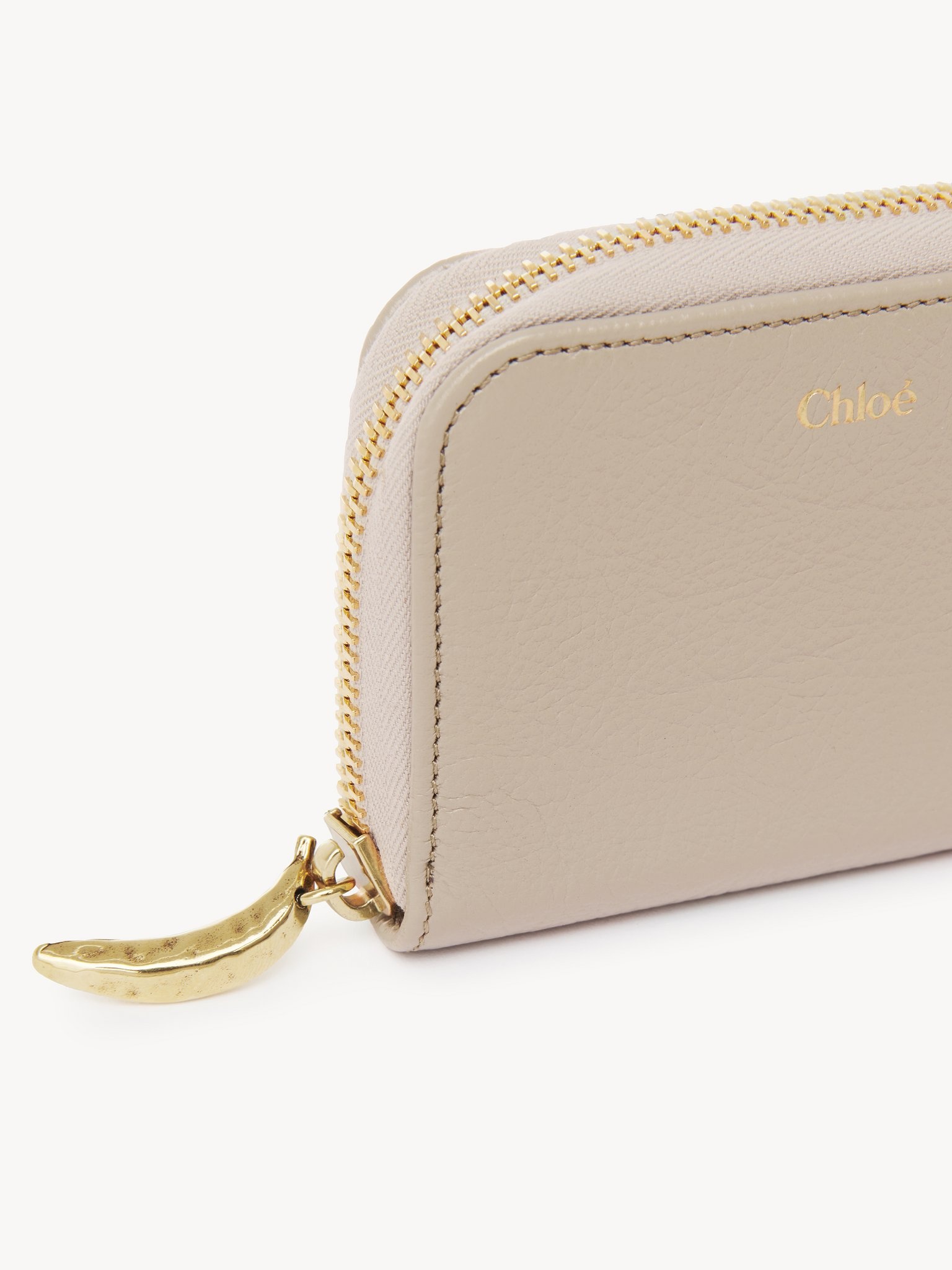 BANANA ZIPPED COIN PURSE IN GRAINED LEATHER - 5