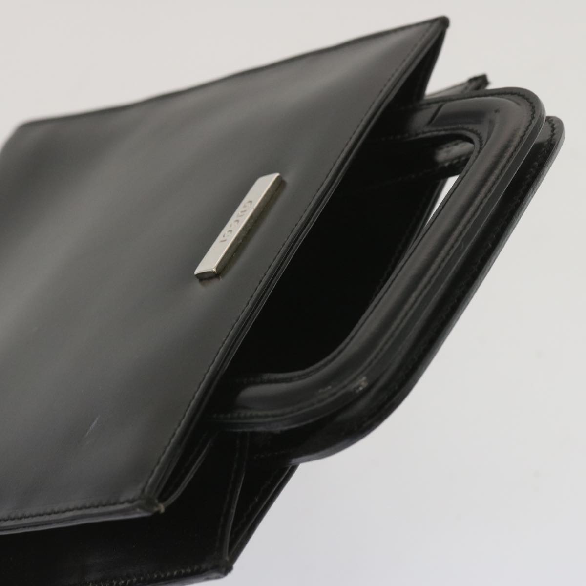 GUCCI Hand Bag Leather Black - 6