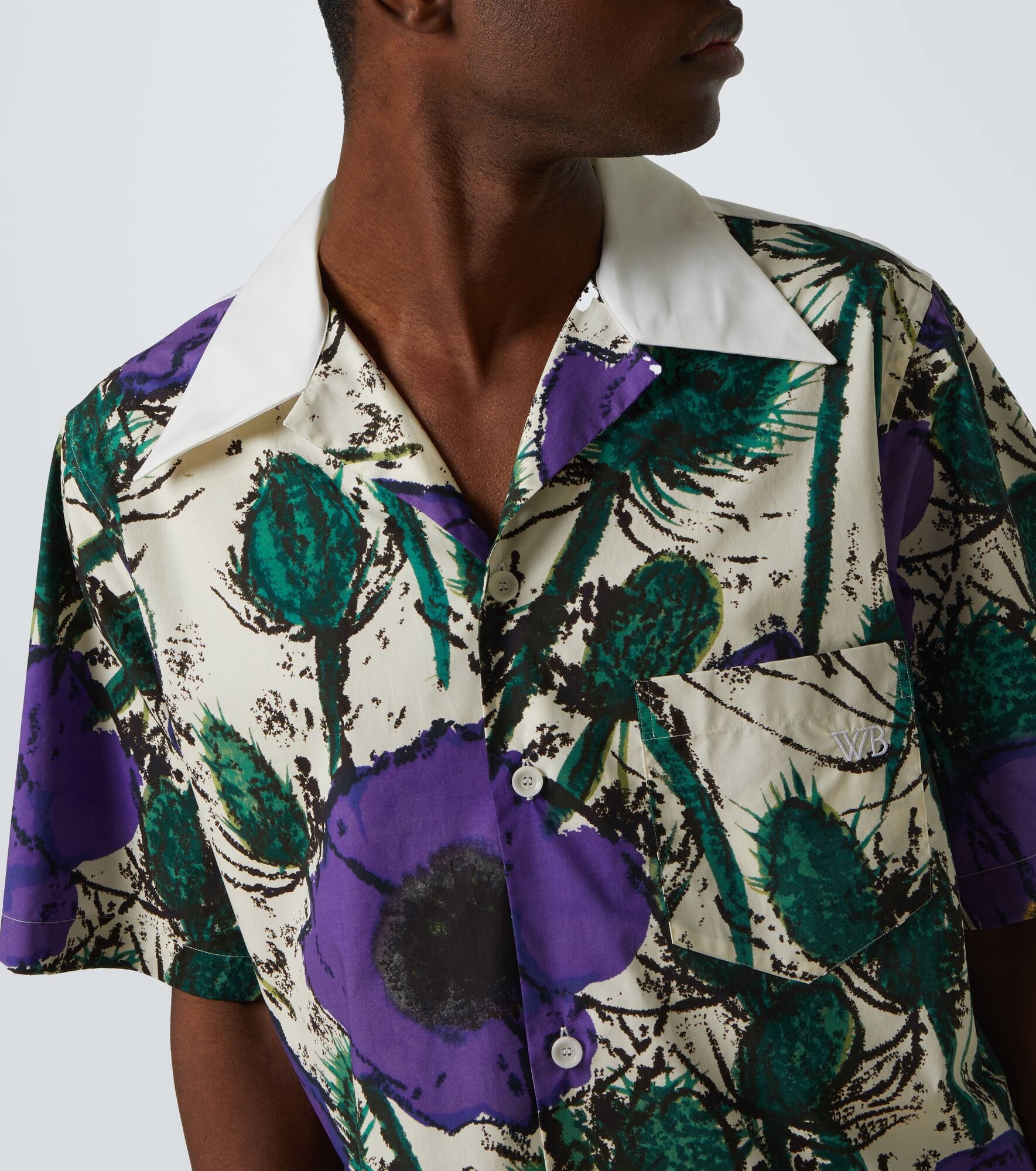 Highlife floral cotton bowling shirt - 6