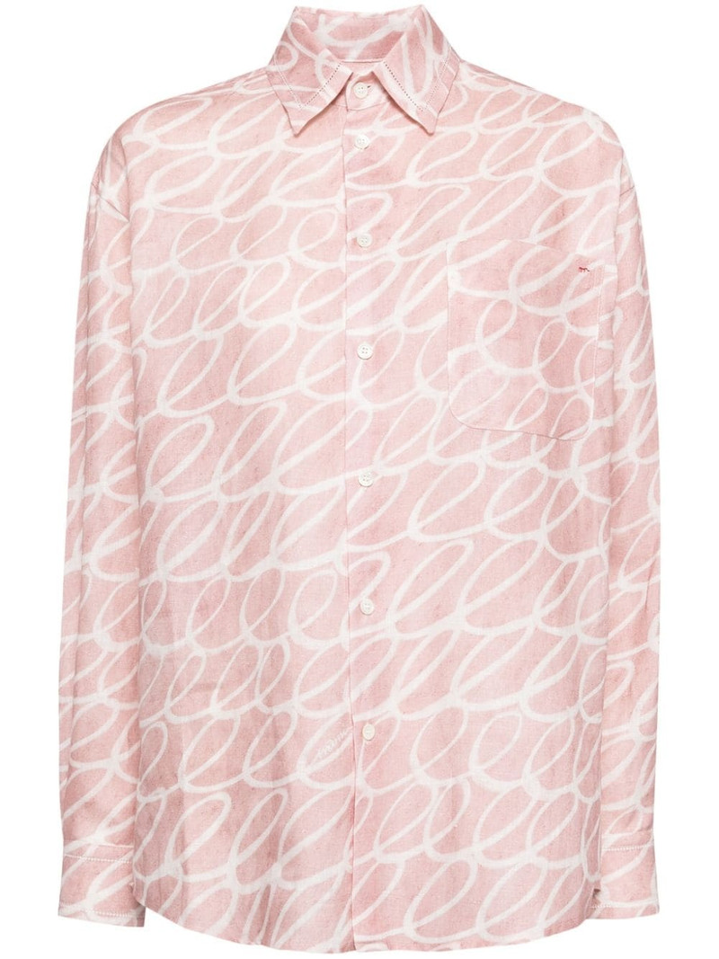 Landscapes-print poplin shirt 1