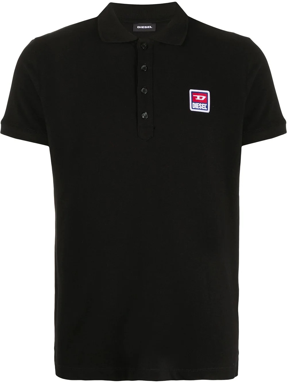 logo patch short-sleeved polo shirt  - 1