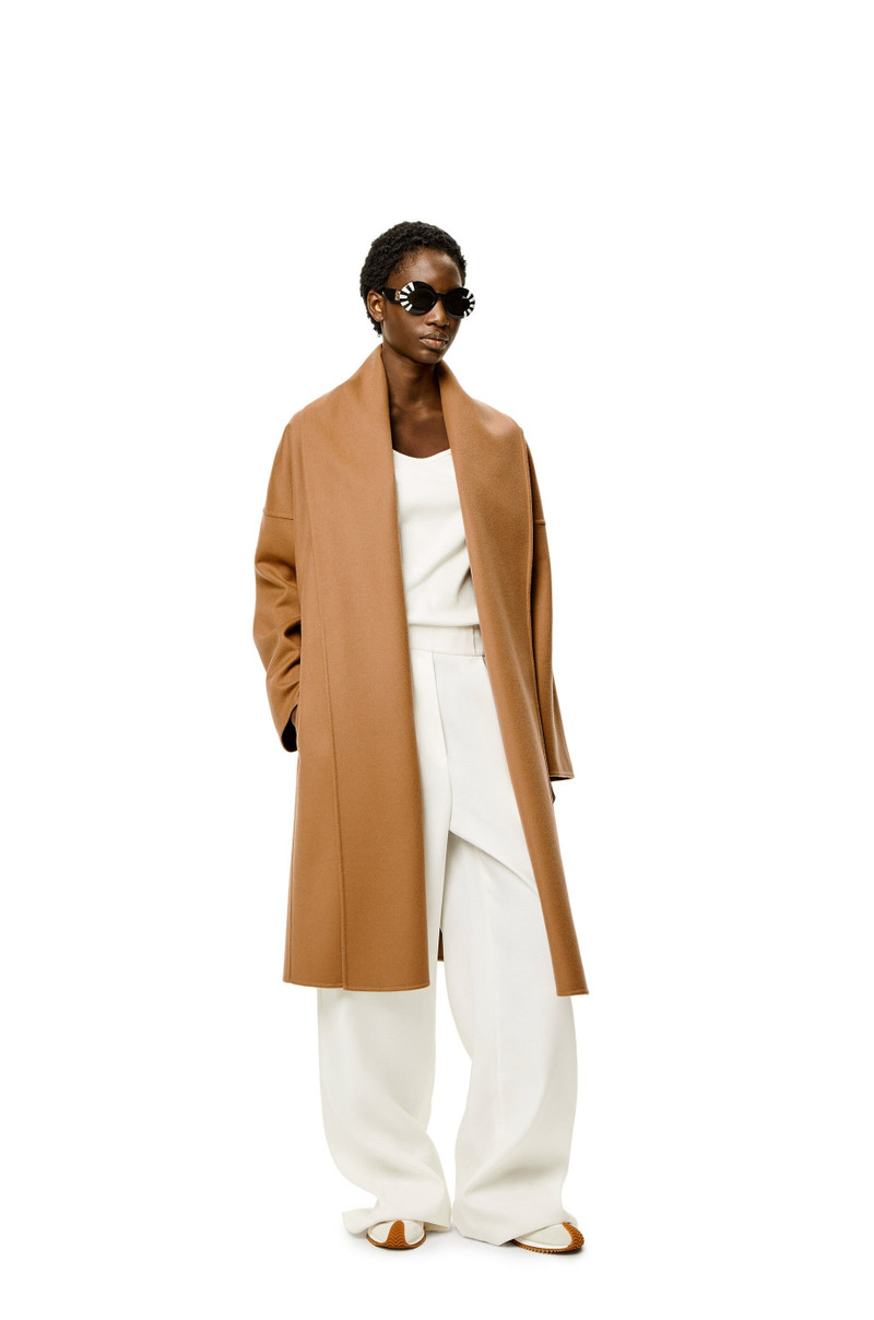 Loewe Belted coat in wool and cashmere outlook