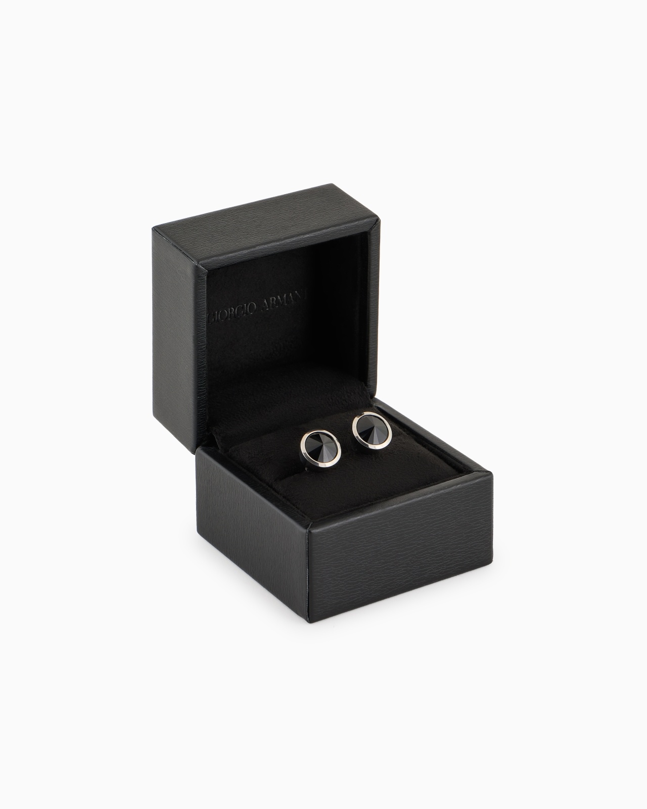 STERLING SILVER CUFFLINKS WITH A COLOURED CRYSTAL - 3