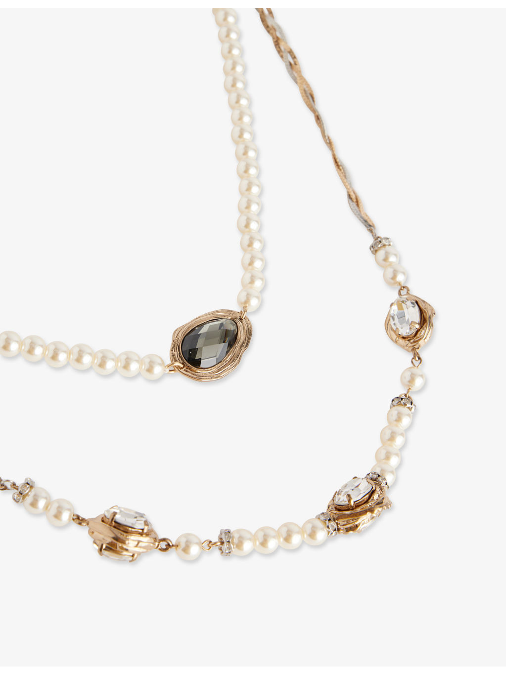 Ombrosa Metal And Faux-Pearl Necklace - 2