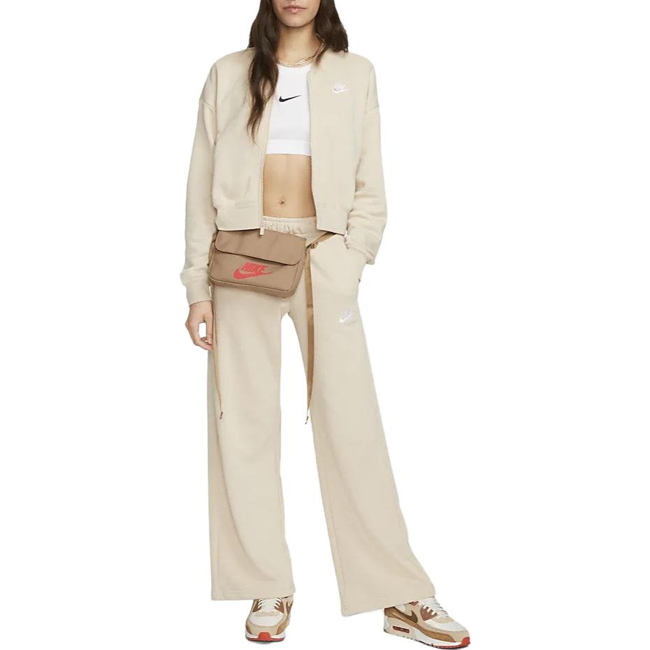 (WMNS) Nike Sportswear Oversized Cropped Full-Zip Jacket 'Beige' FB7279-126 - 2
