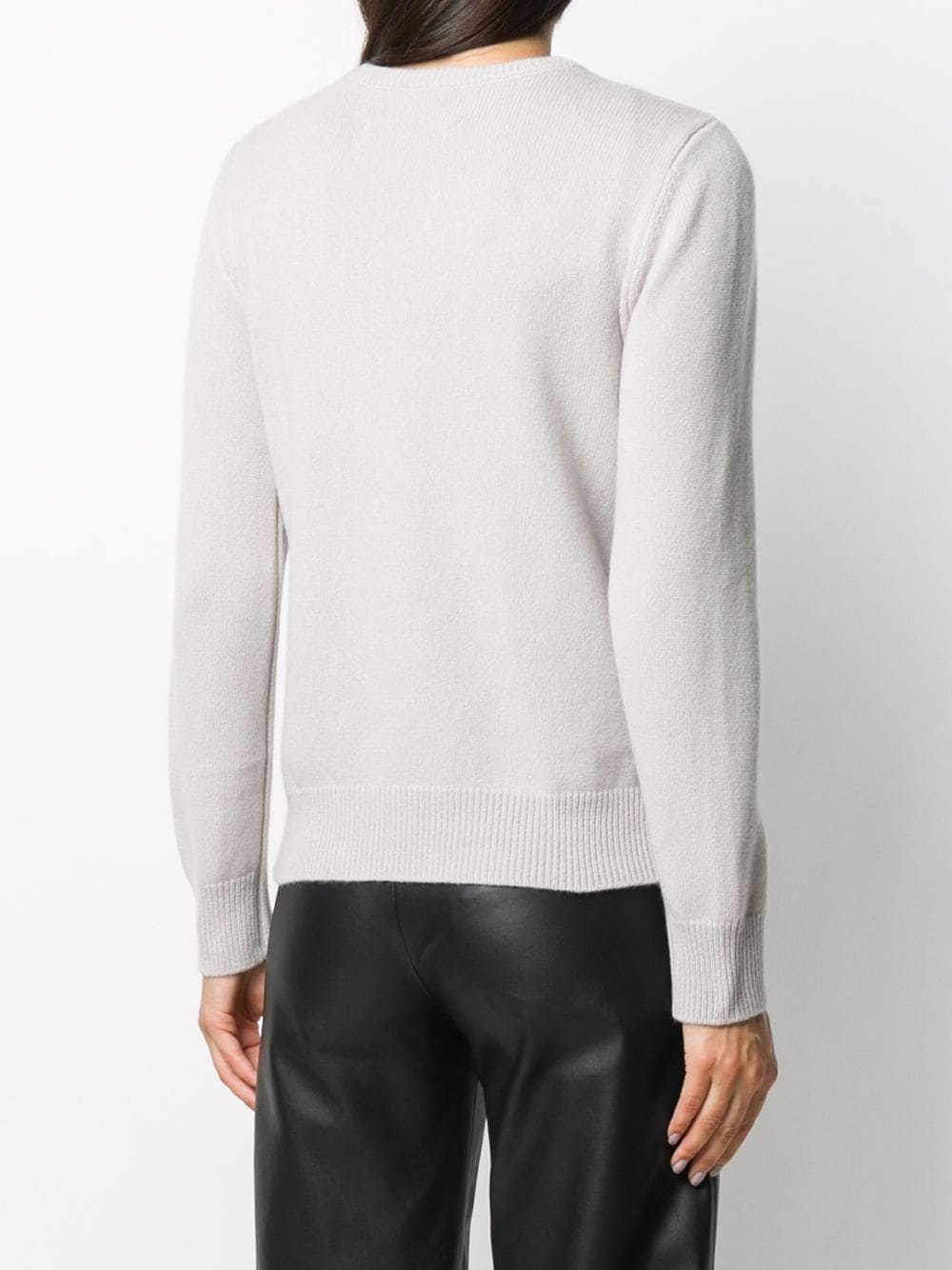 ribbed edge crew neck jumper  - 4