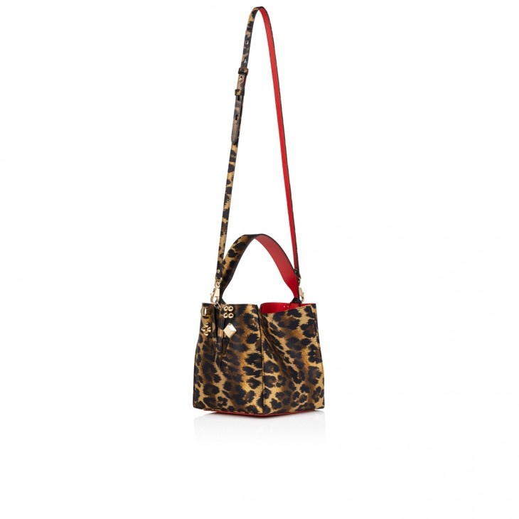 Christian Louboutin Cabachic Mini Leopard-Print Bucket Bag