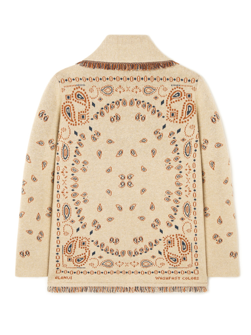 Alanui Bandana Jacquard Cardigan outlook