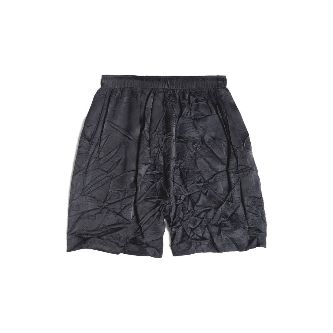 Men's Bb Monogram Jacquard Pyjama Shorts in Black - 2