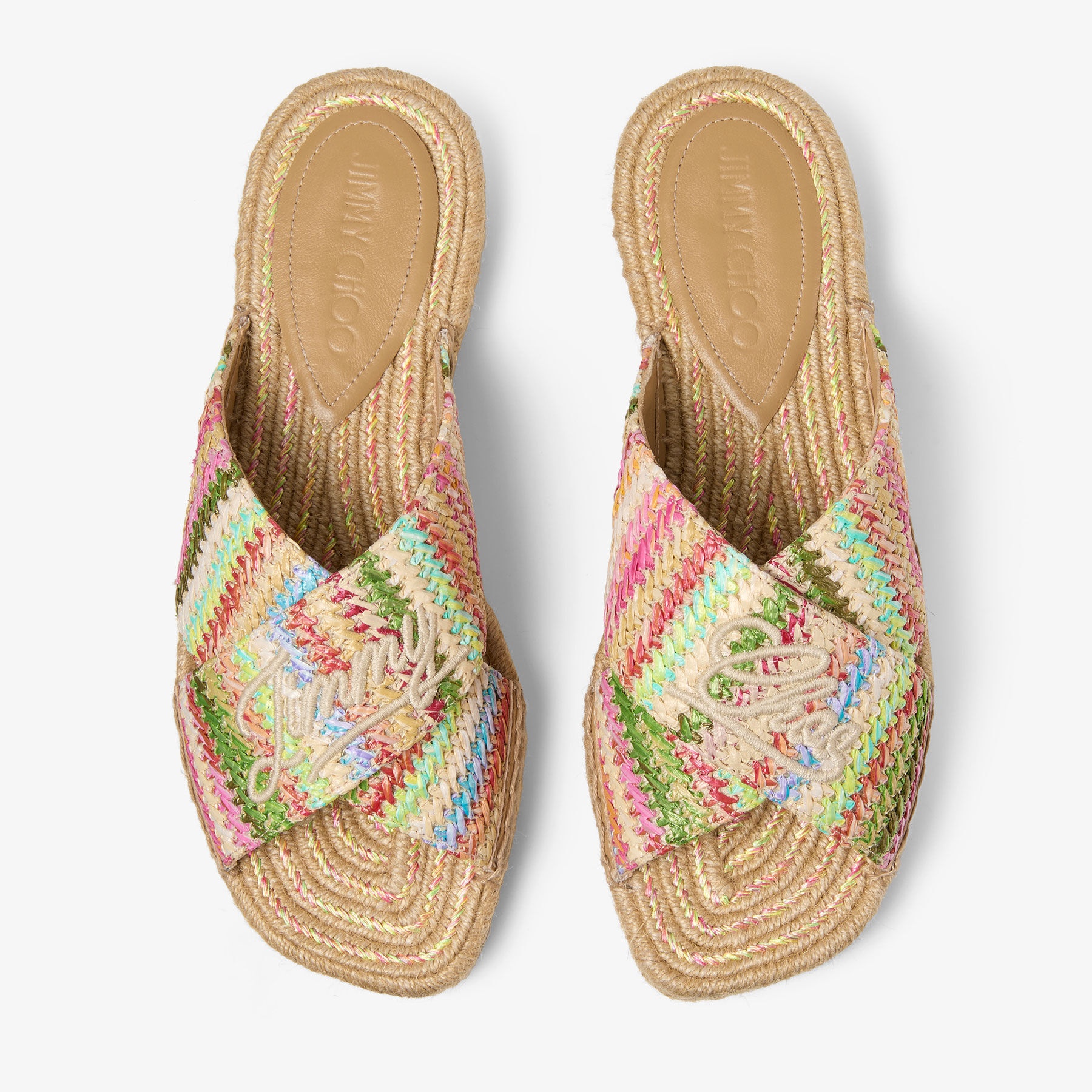 Aciel Sandal Flat
Ecru Striped Raffia Sandals - 4