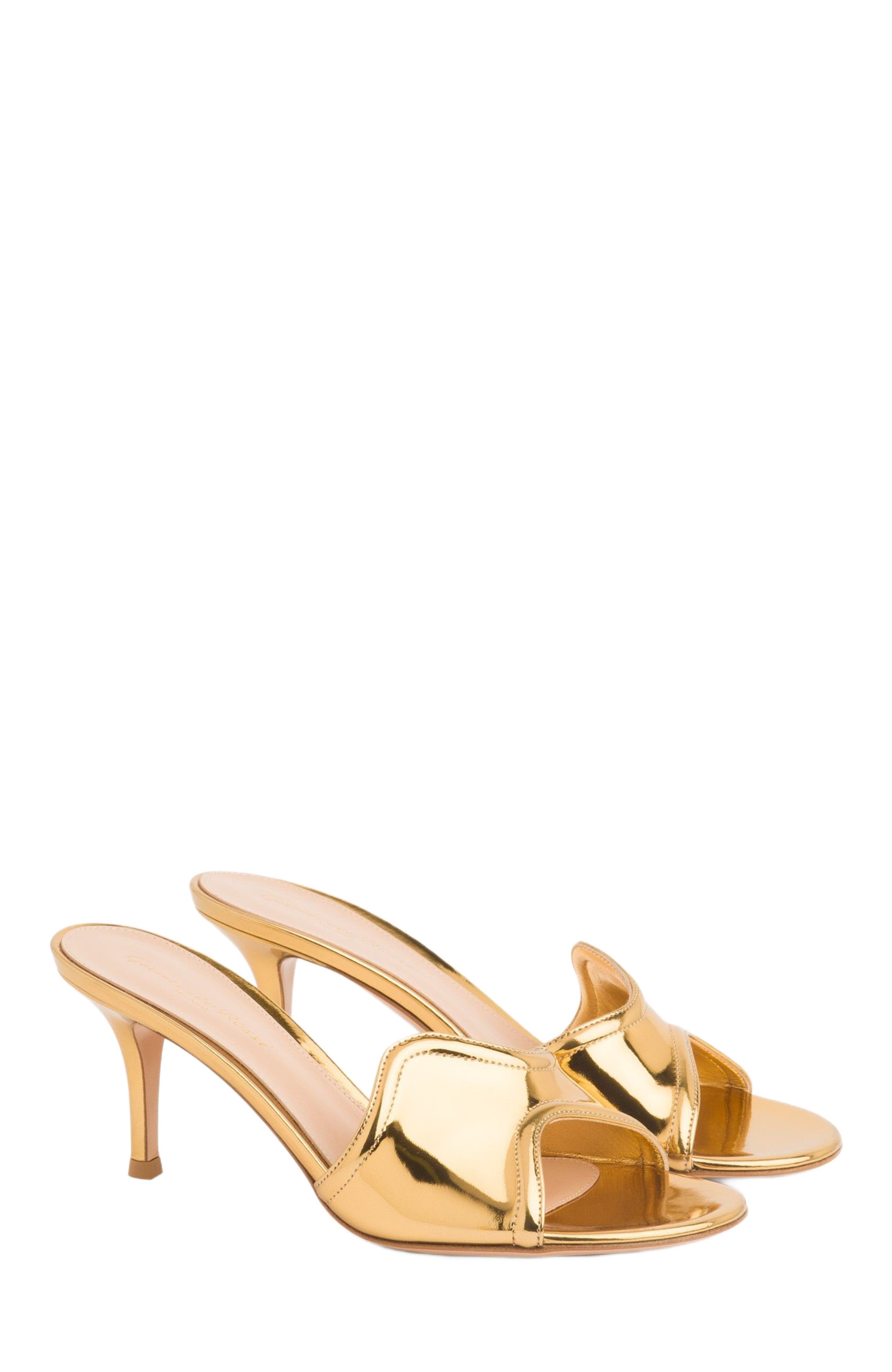 Gianvito Rossi Lucrezia Mule 70 Mules in Gold at Nordstrom - 2