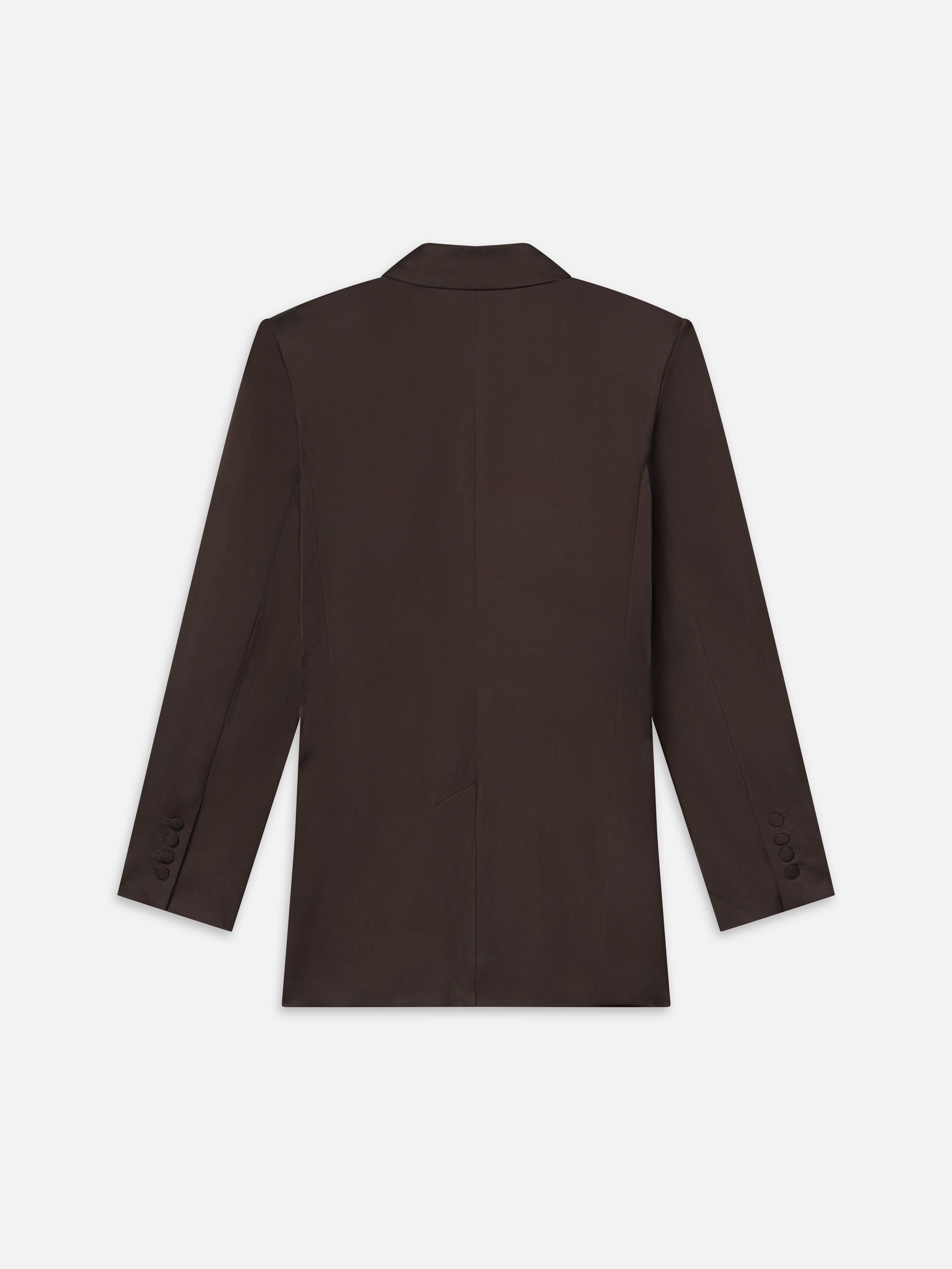 Double-Breasted Slim Blazer in Espresso - 4