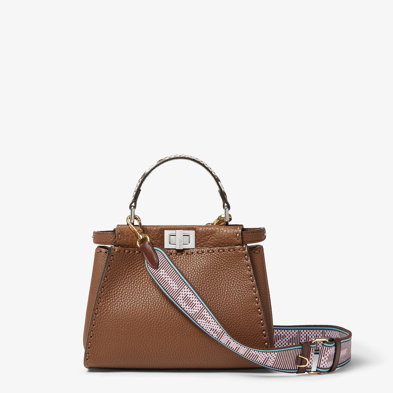 Strap You Pink and brown jacquard webbing shoulder strap 3