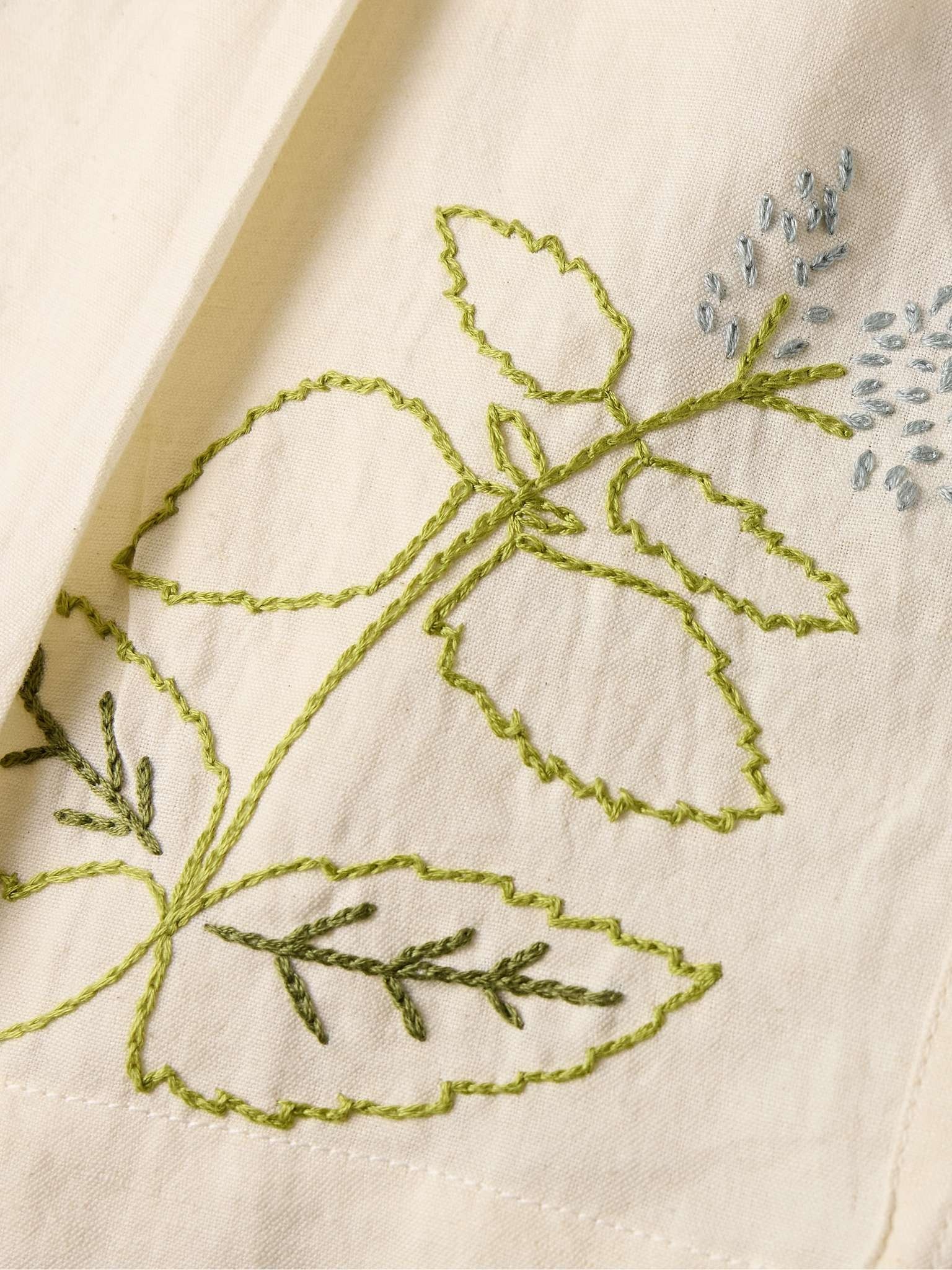 Bridge Wide-Leg Embroidered Cotton and Linen-Blend Drawstring Shorts - 4