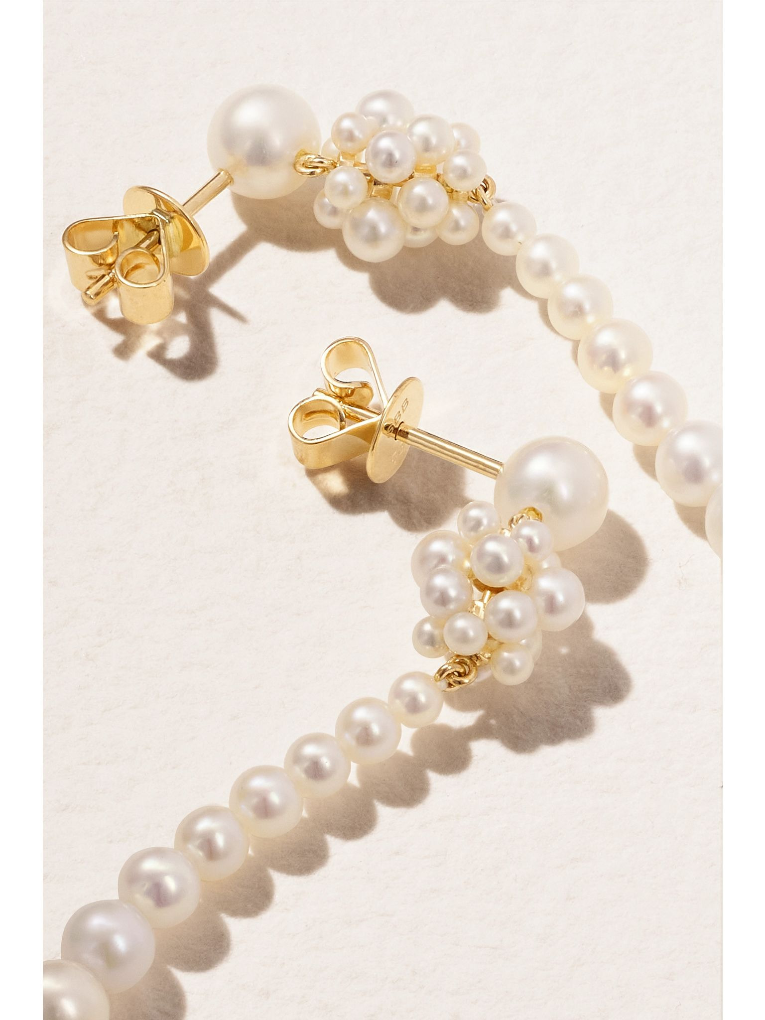 Colonna 14-karat recycled gold pearl earrings Gold - 3