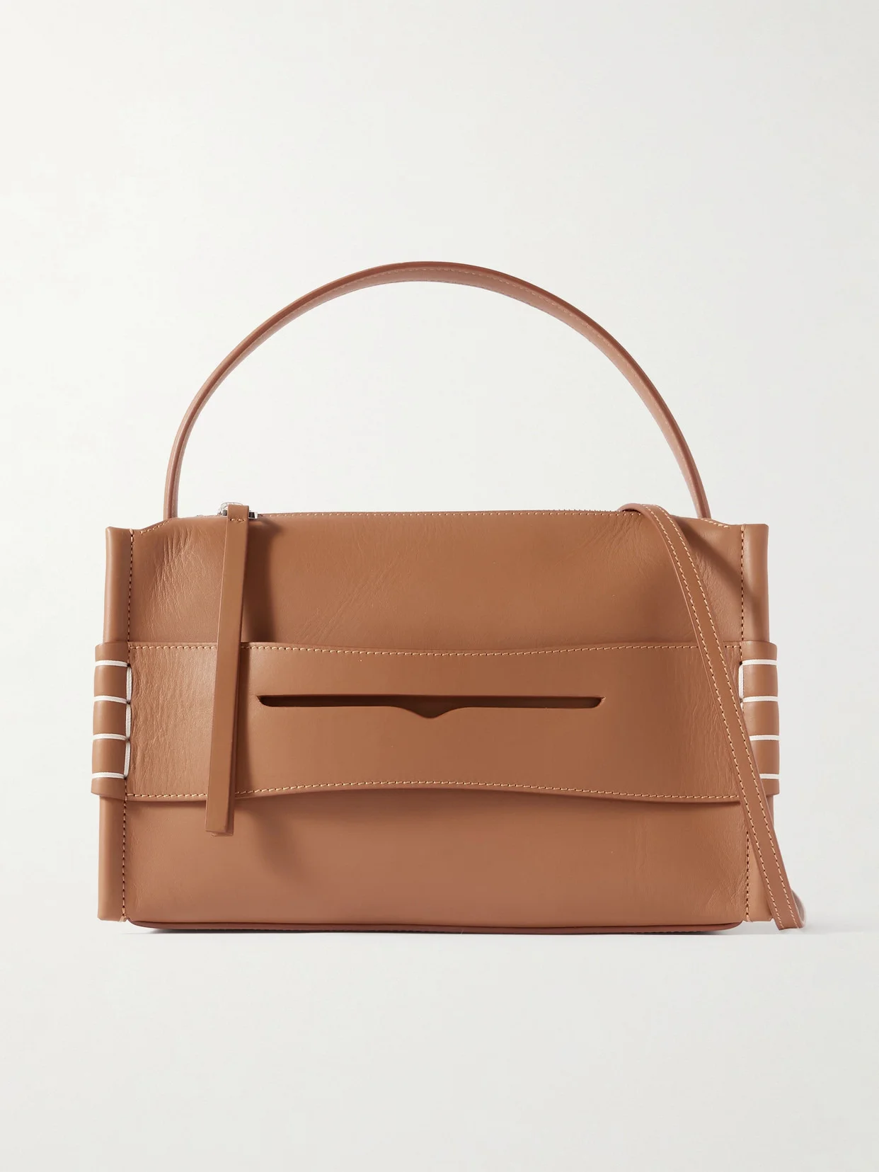Loafer Embroidered Leather Shoulder Bag - 1
