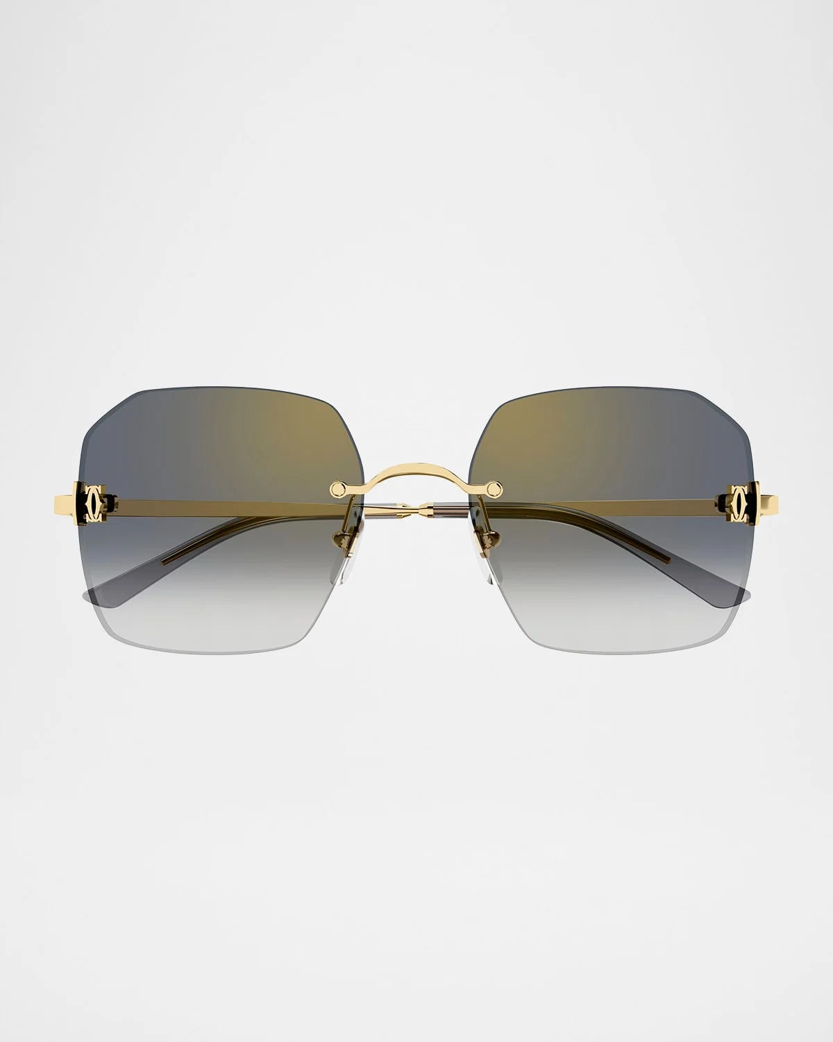 Classic Décor C Geometric Metal Sunglasses - 1