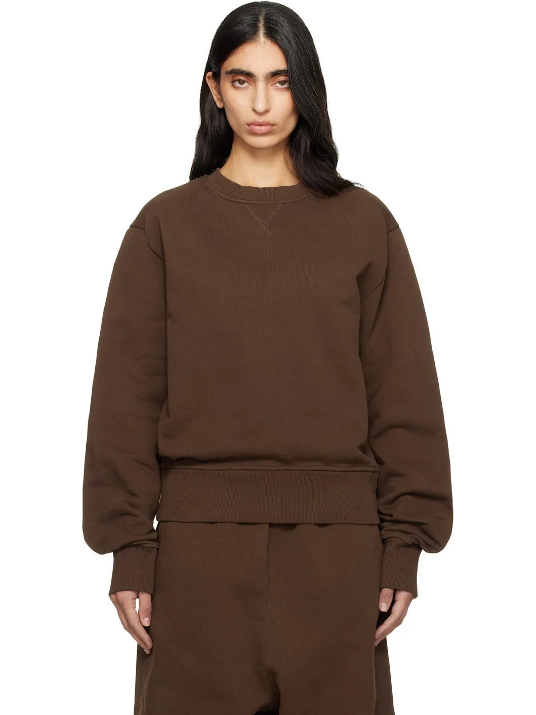 Brown Pod Crew Sweatshirt - 1
