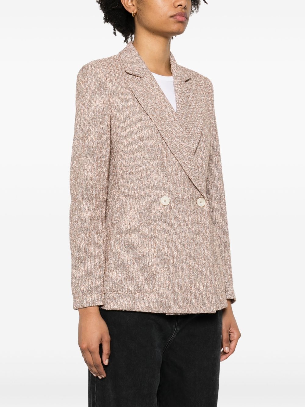 double-breasted button blazer - 3