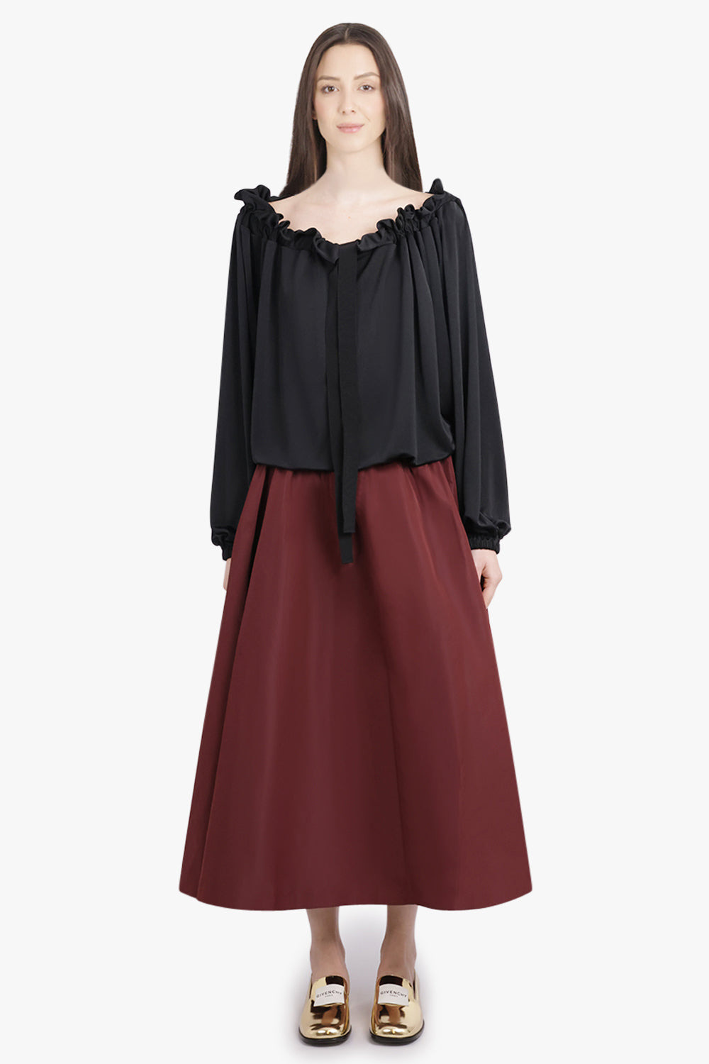 ICONIC TIE NECK BLOUSE | BLACK - 4