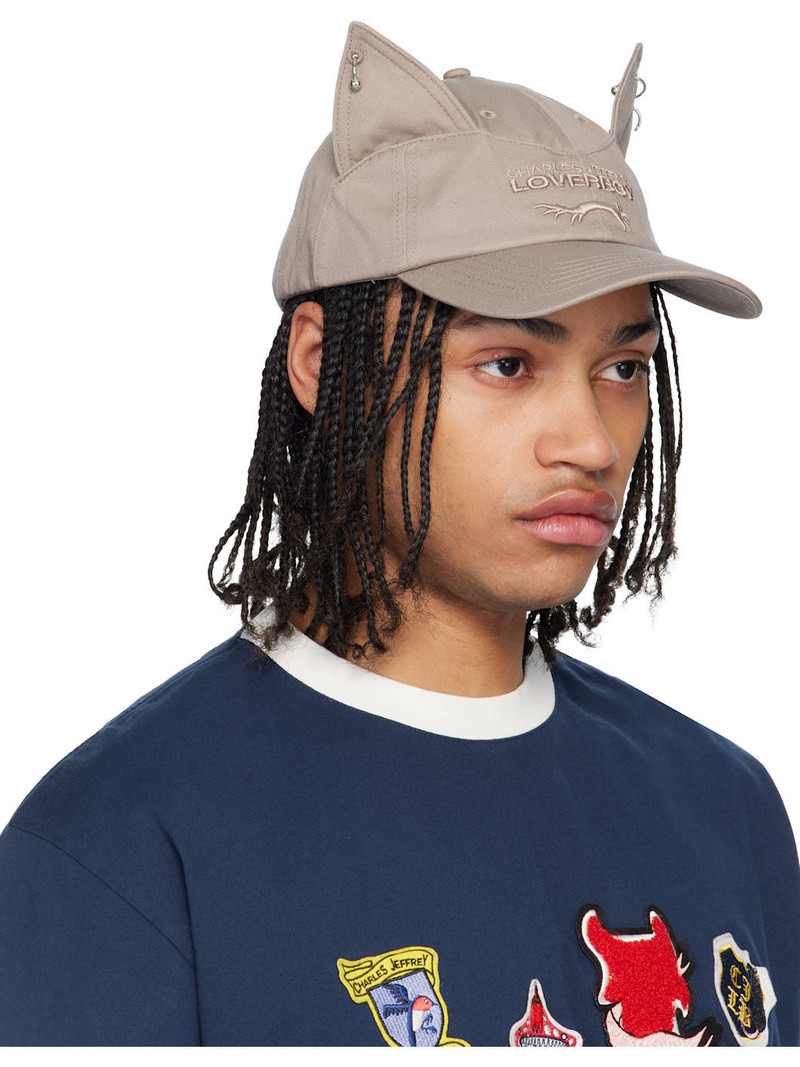 CHARLES JEFFREY LOVERBOY Taupe Pierced Ears Cap outlook