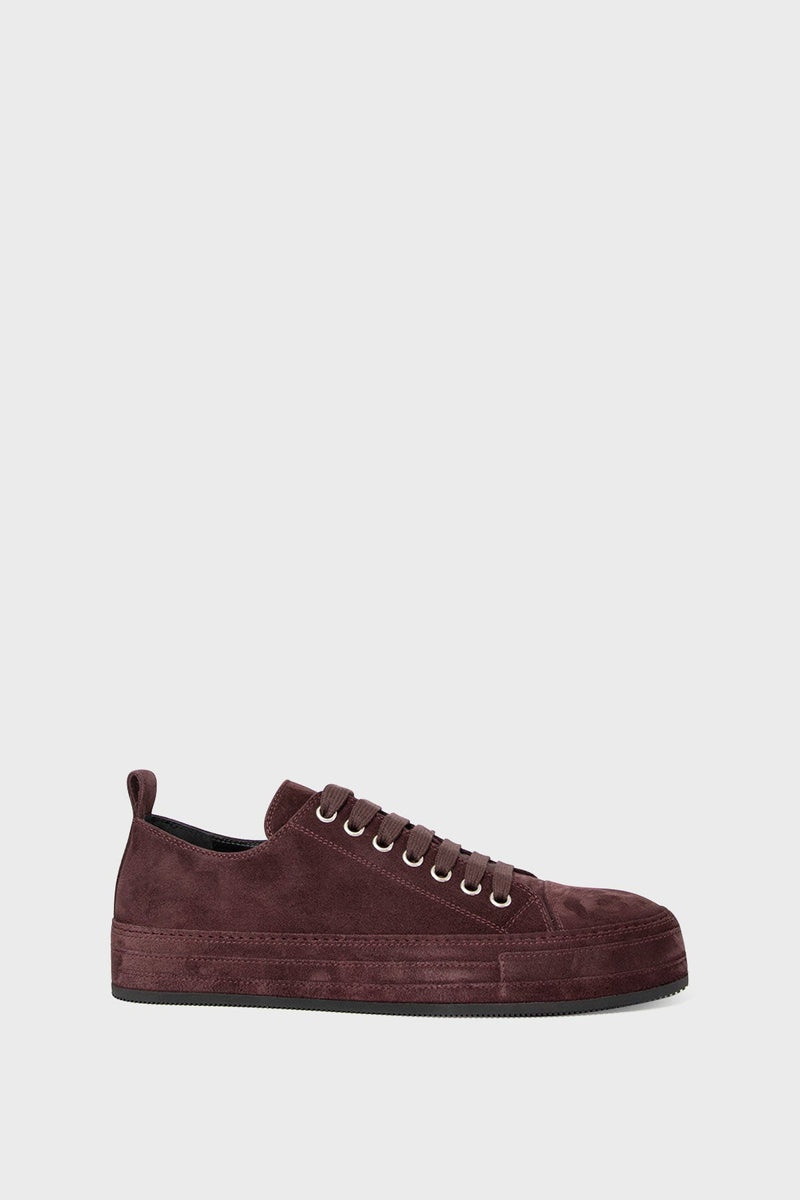 Ann Demeulemeester Gert Low Top Sneakers Crosta Painted Aubergine outlook