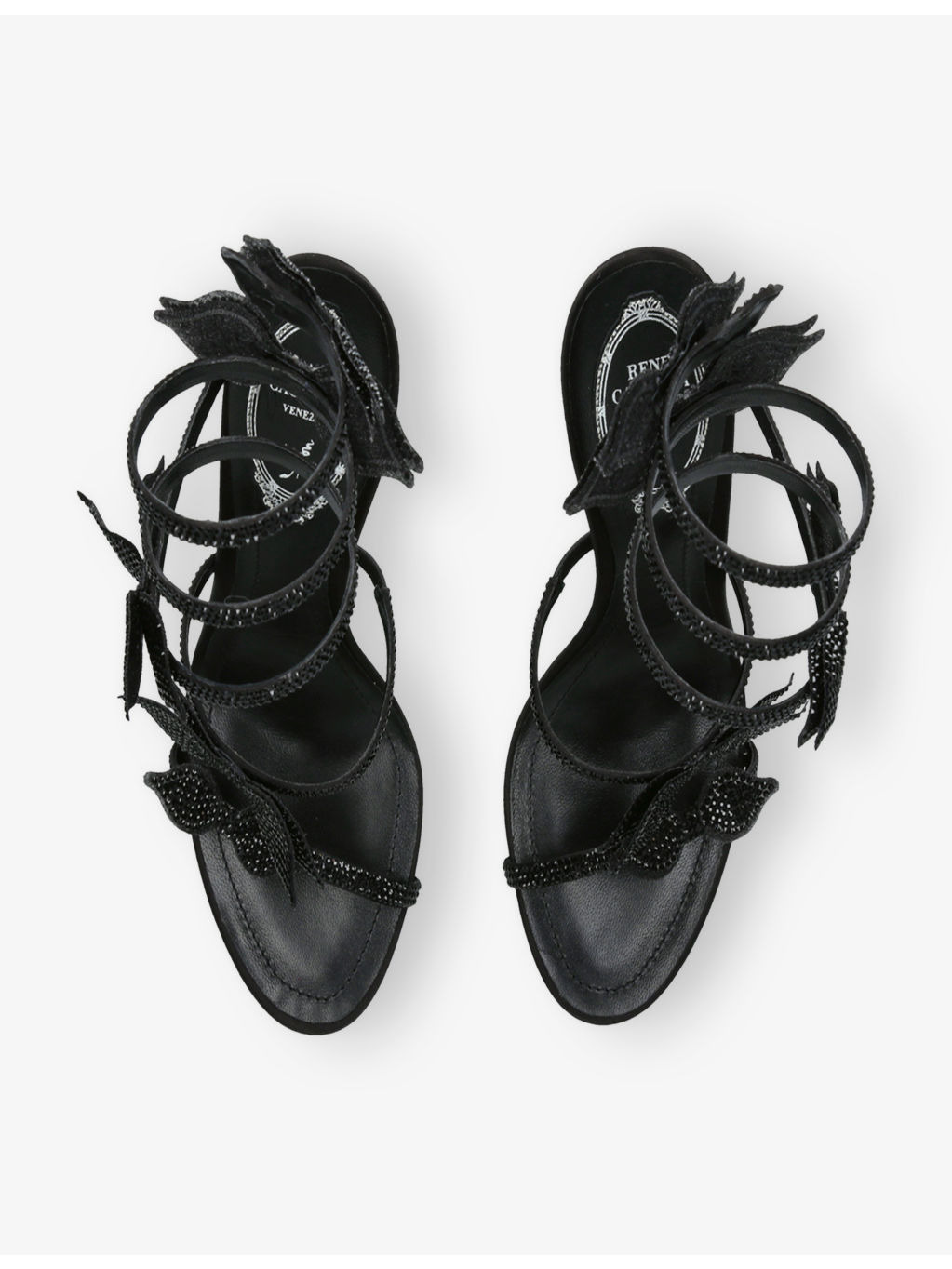 Cleo Bow-Strass 105 Embellished-Satin Heeled Sandals - 2