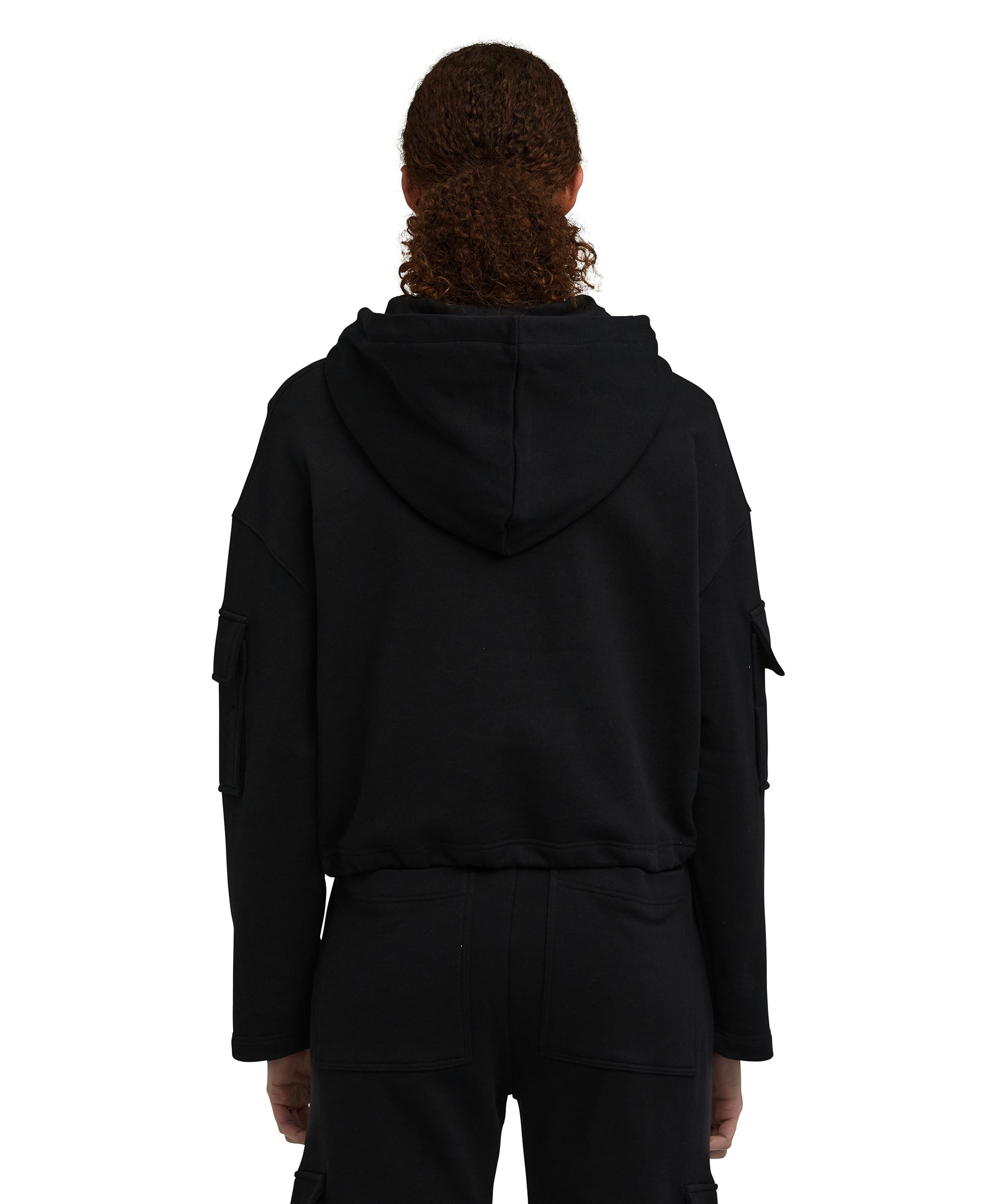 Cotton hooded sweatshirt with adjustable elastic bottom - 5