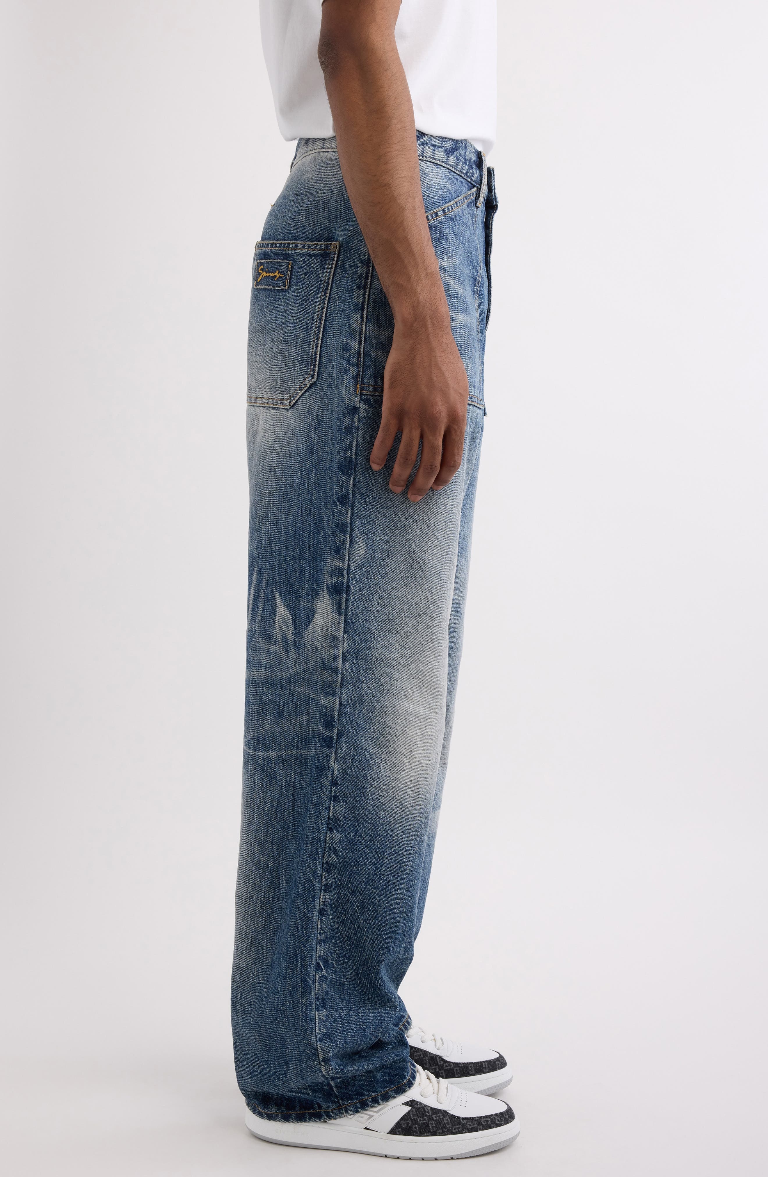Givenchy Large Fit Jeans in Light Blue at Nordstrom - 4